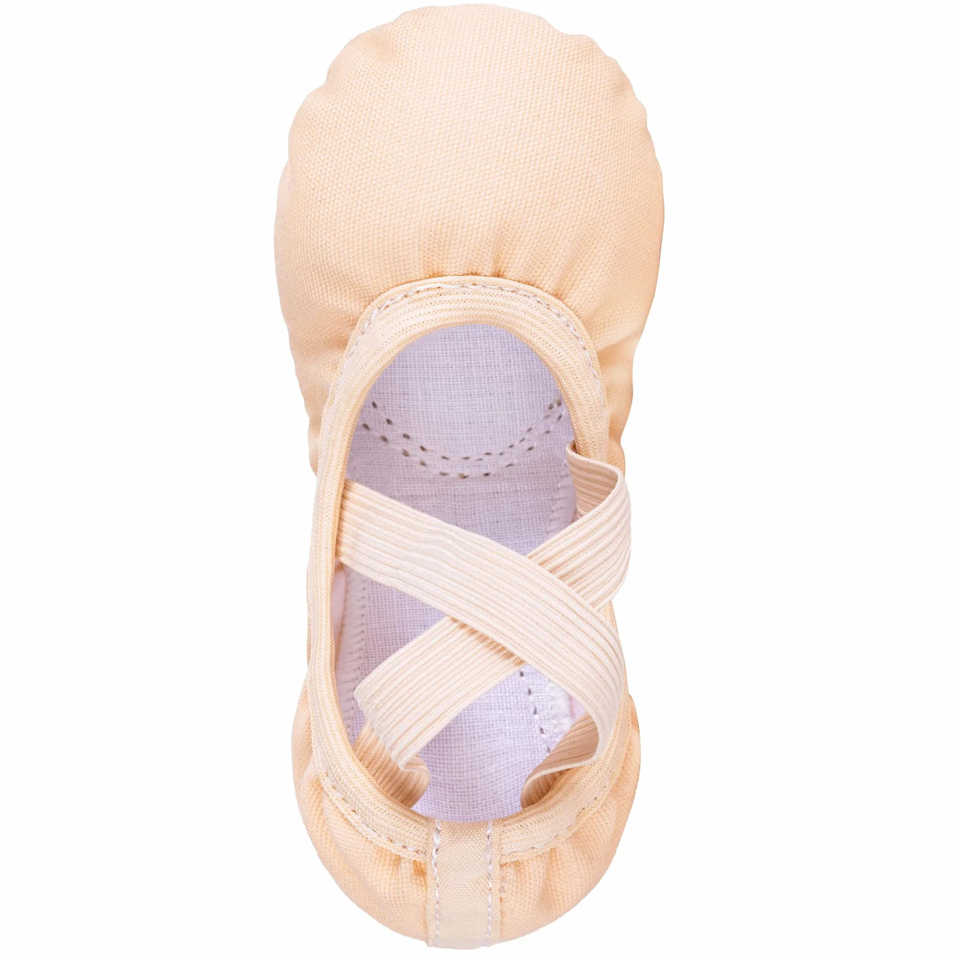 Zapatos de Ballet para Niñas de Lona con Suela de Cuero Dividida