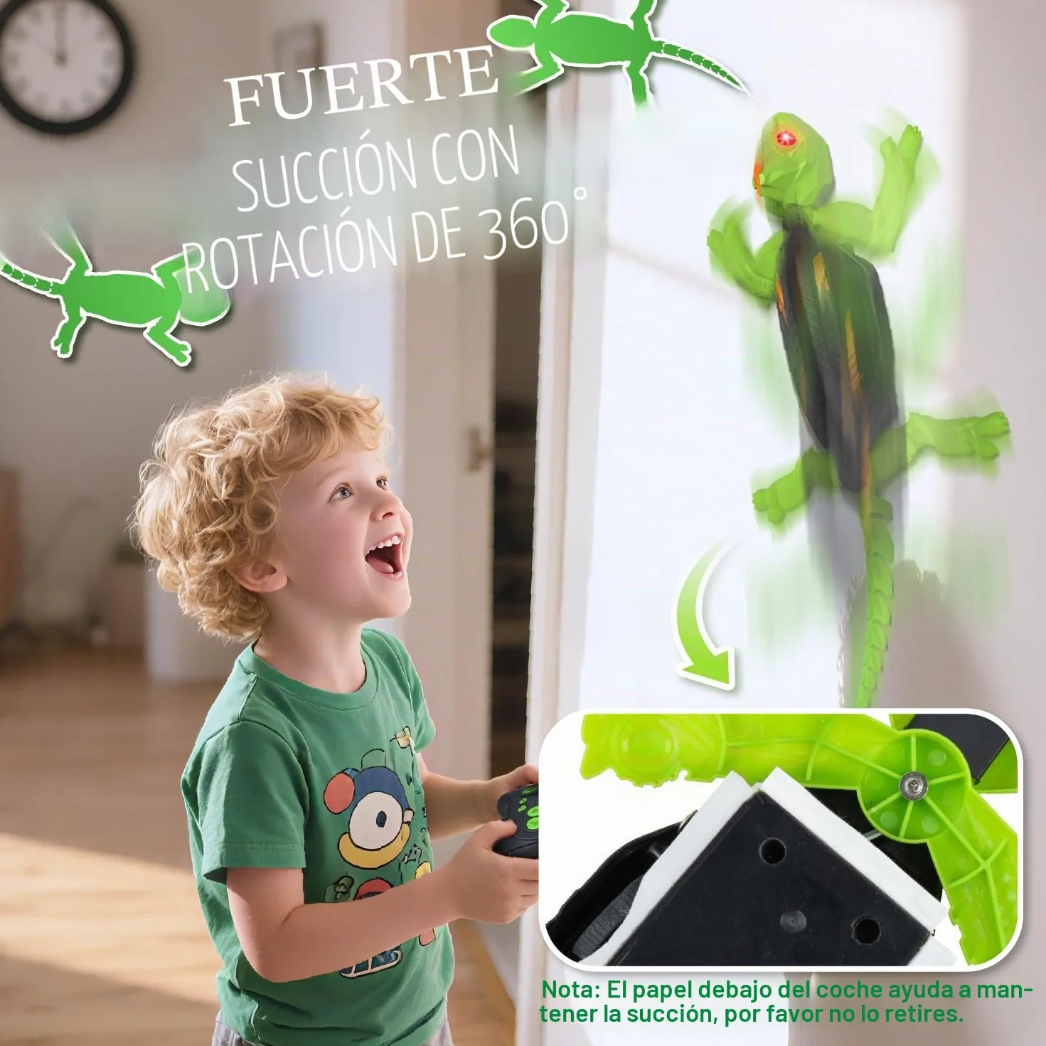 snookids Lagarto Teledirigido, Lagartija Teledirigida Gecko Radio Control Robot Juguete con Ojos LED Brillantes Movimientos Realistas, Regalos Fiesta de Cumpleaños Niños y Niñas de 3, 4, 5, 6, 7 y 8+