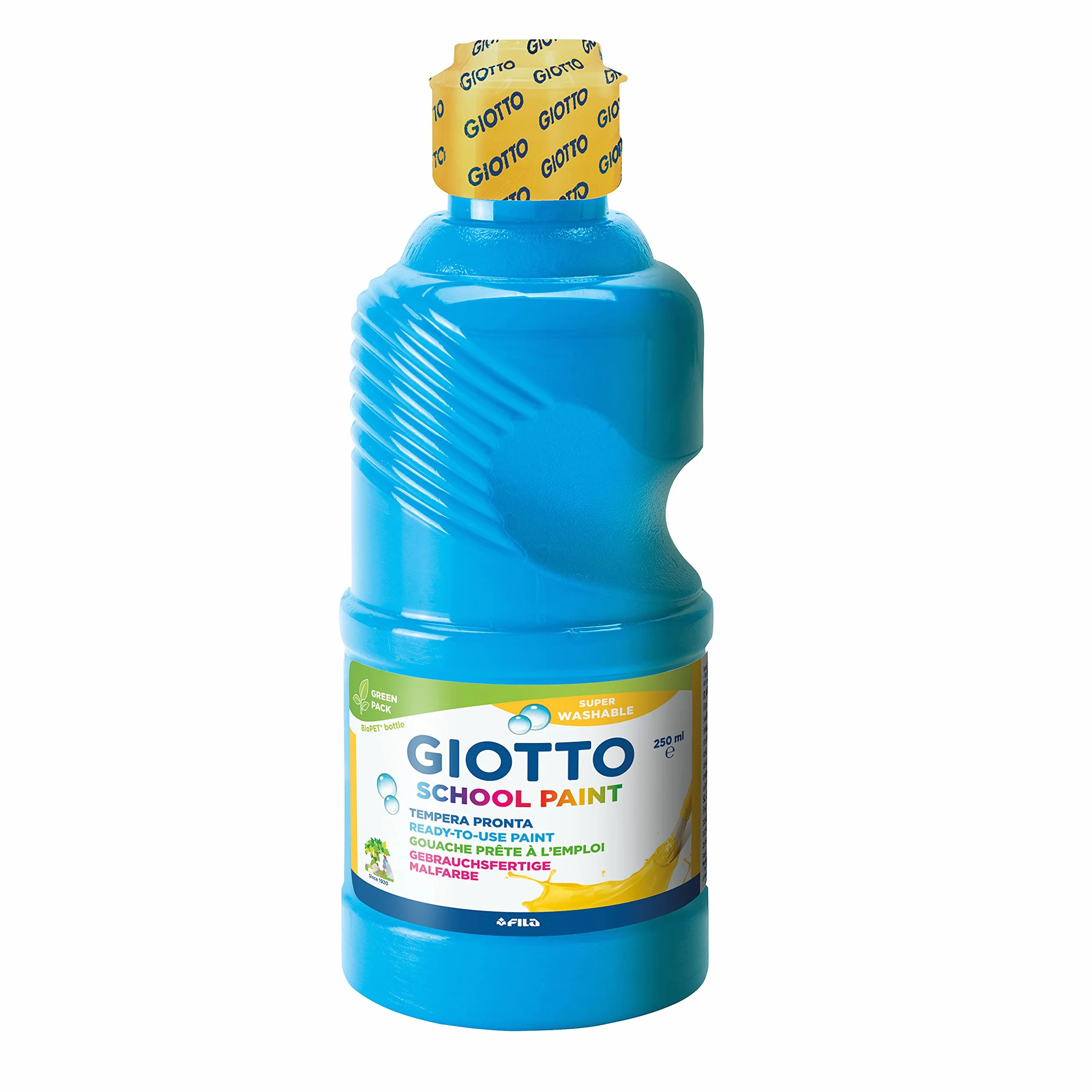 Giotto Témpera Lavable Set 3 x 250 ml (Amarillo + Rojo + Cyan)