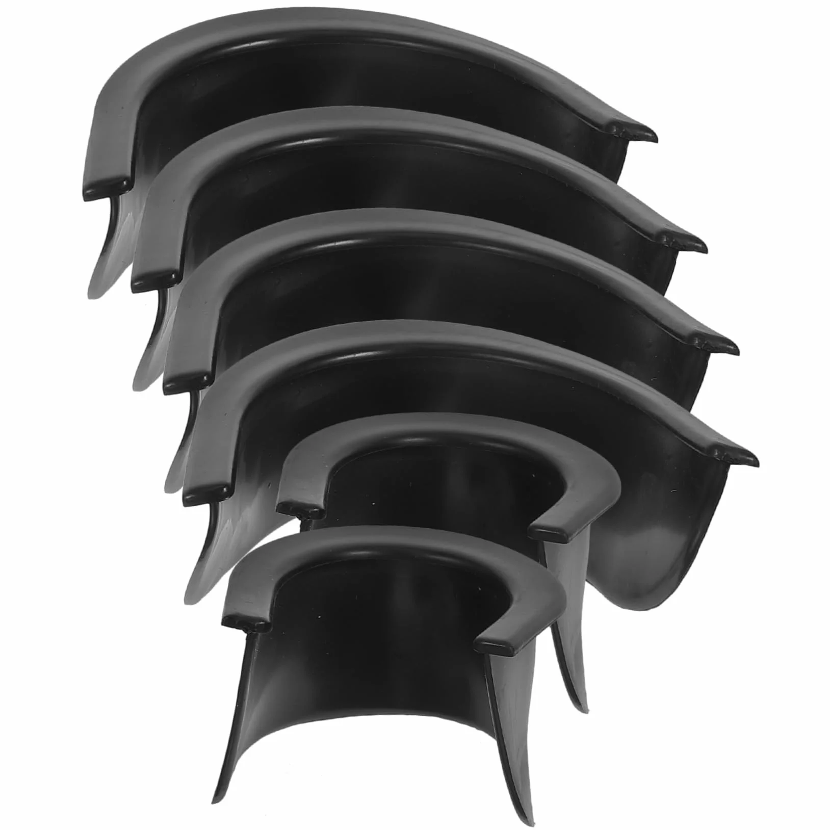 BESTonZON 6 Piezas Forro de Bolsillo de Plástico Negro para Mesa de Billar Protege Troneras Reemplazable