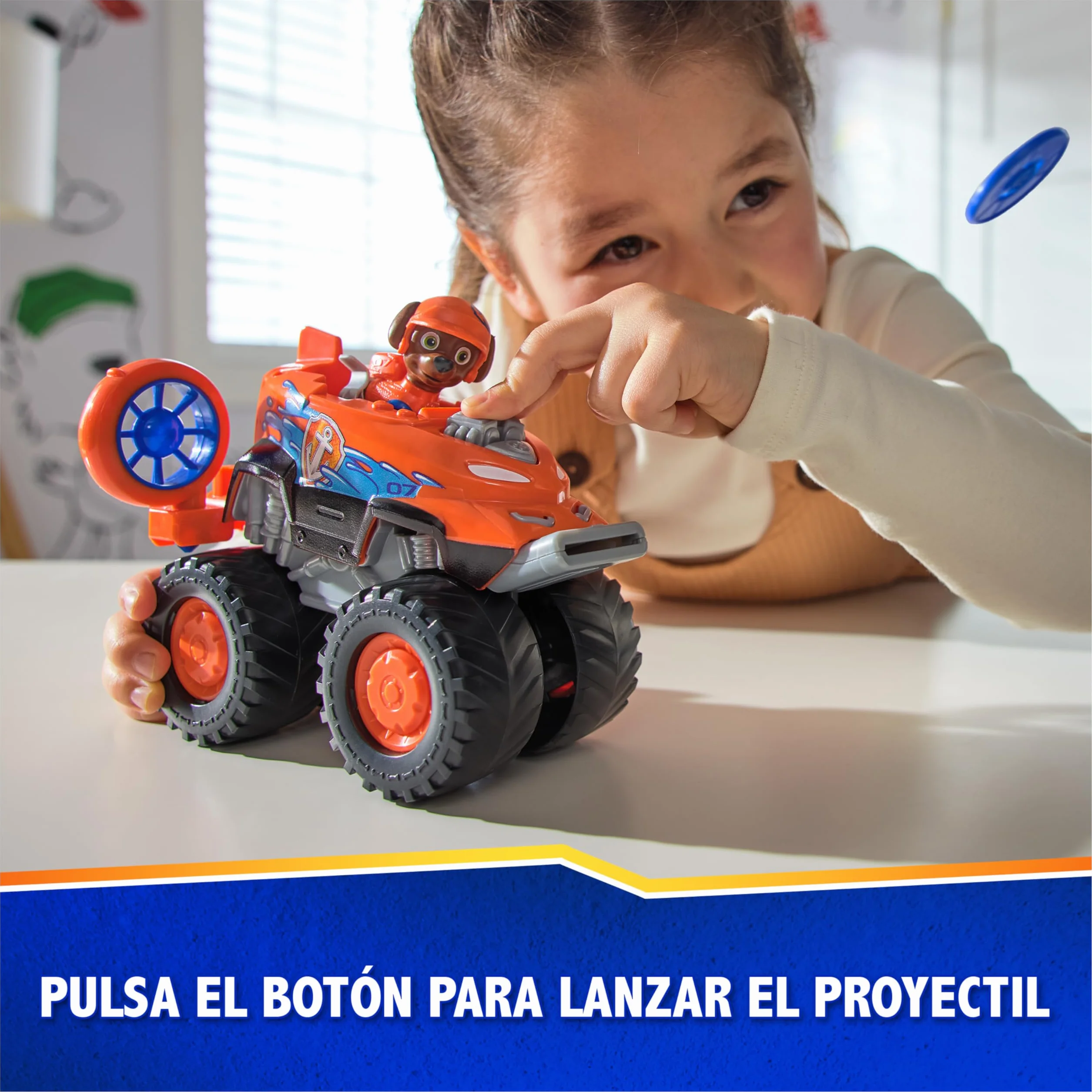 Paw Patrol Patrulla Canina Figura Zuma Rescue Wheels Vehículo Aerodeslizador Lanza Proyectiles Juguetes Niños 3 años+