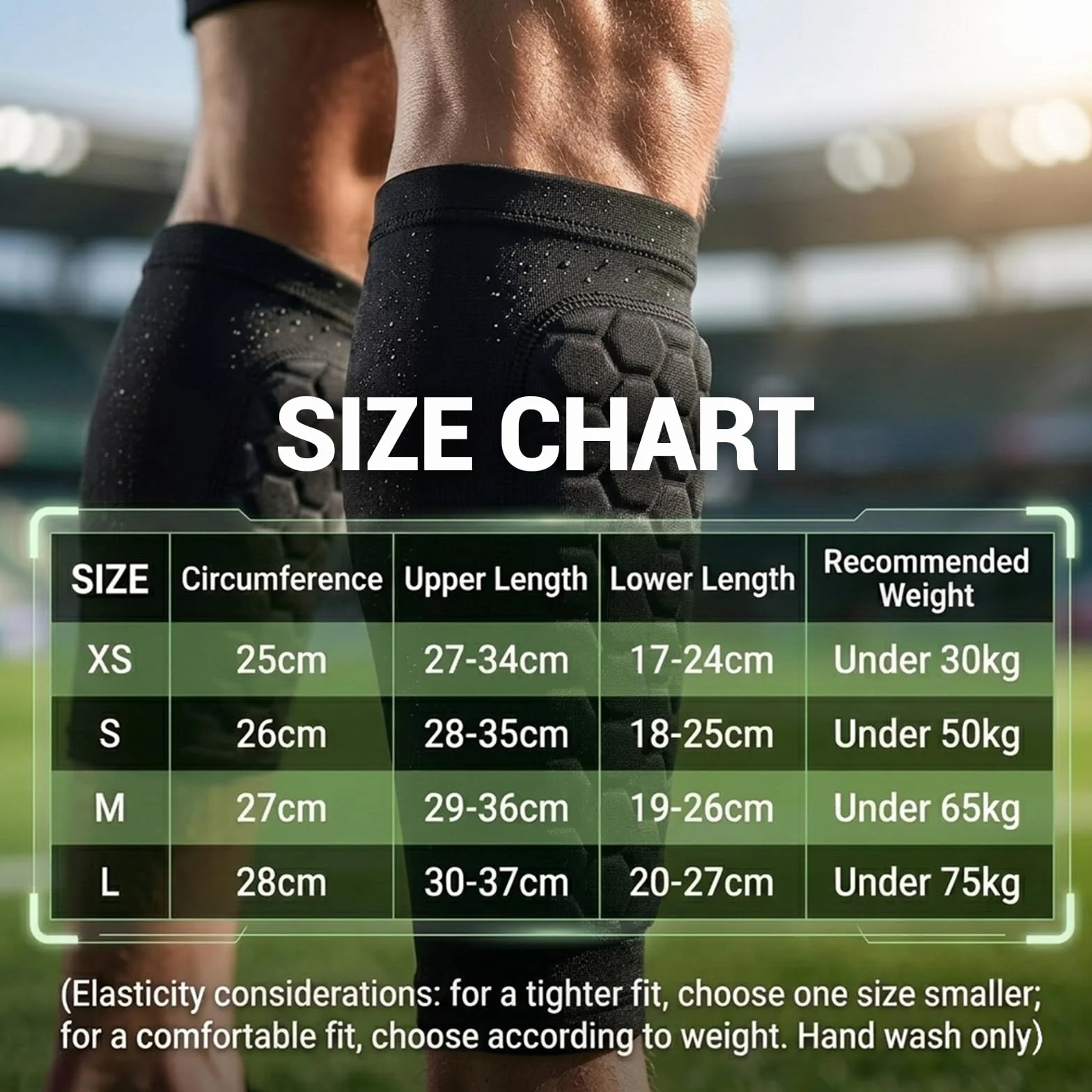 Espinilleras Futbol Niño con Calcetines, Protectores Pantorrilla Antideslizantes XS/S/M/L