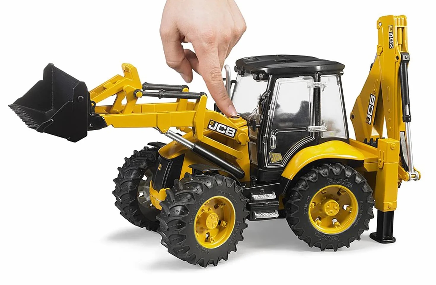 bruder 02454 - JCB 5CX eco Backhoe - 1:16 Vehículo de construcción, Obra, Pala, Retroexcavadora, Trabajador, bworld, Máquina de construcción, Toy