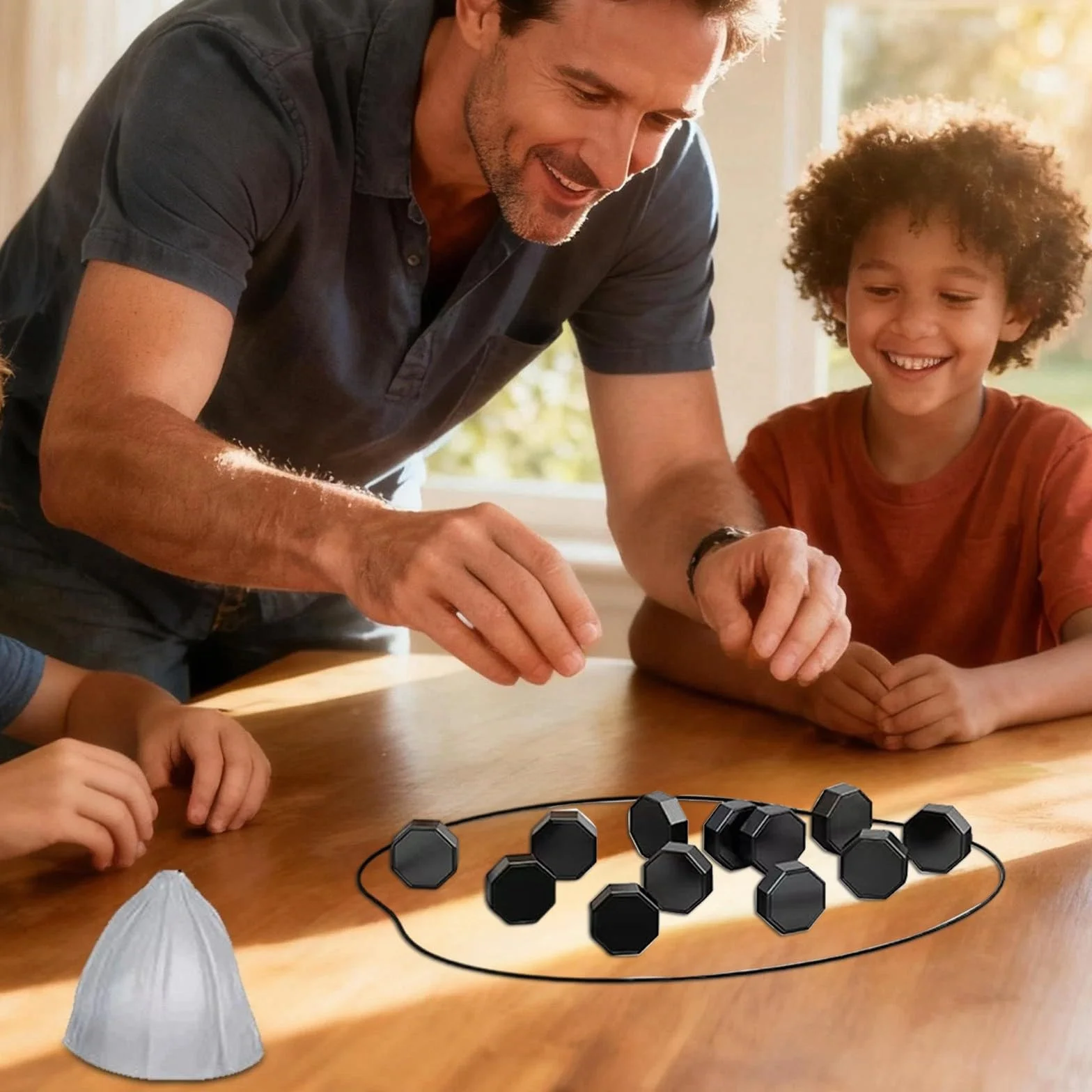 Juego de ajedrez magnético portátil con imán para viajes y camping. Con 20-40 piedras magnéticas como regalo para niños de 9 a 14 años. Incluye rompecabezas Checkers juego en formas geométricas.
