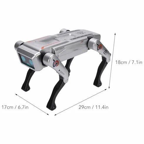 Perro Robot Programable, Control Remoto, Mascota Robótica Interactiva con IA para Niños y Adultos, con Música y Efectos de Luz para el Aprendizaje Stem