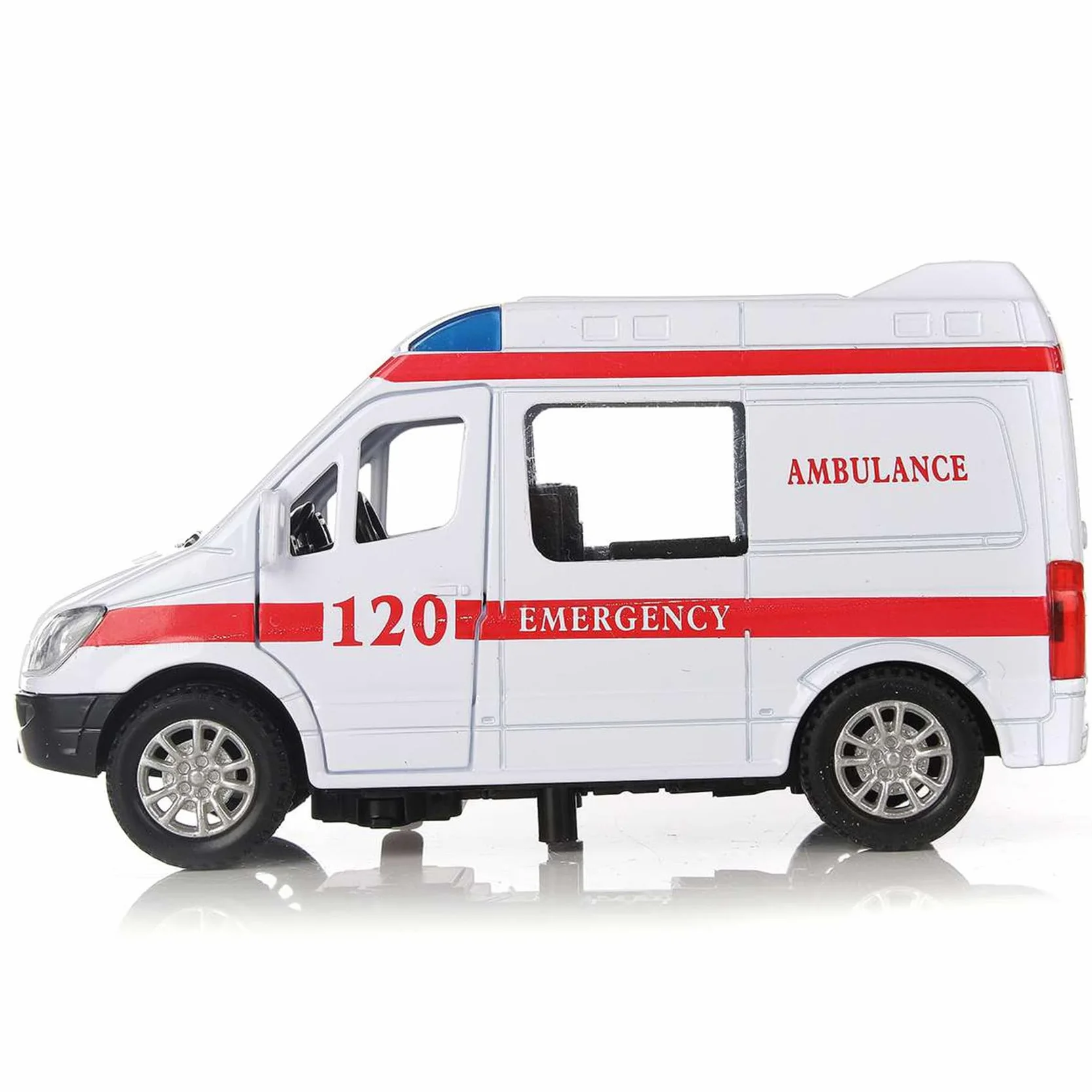 2X Ambulancia VehíCulos MéDicos Juguetes 1/32 AleacióN Diecast Modelo de AutomóVil con LightandSound Regalo para NiñOs