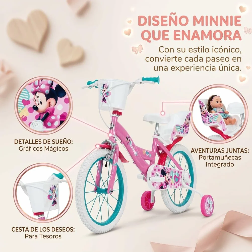 TOIMSA Bicicleta 16" Minnie Huffy 5/8 Años