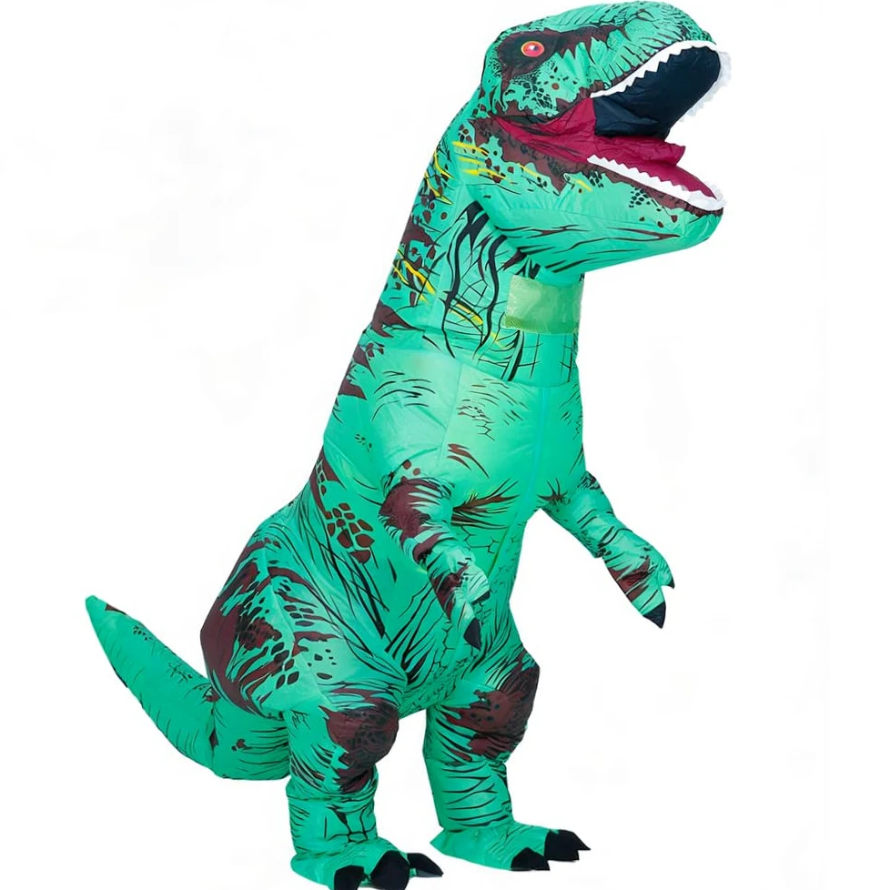 Rysotowy Disfraz inflable de dinosaurio para adultos, disfraz de T-rex divertido para fiesta, disfraz de dinosaurio de Halloween