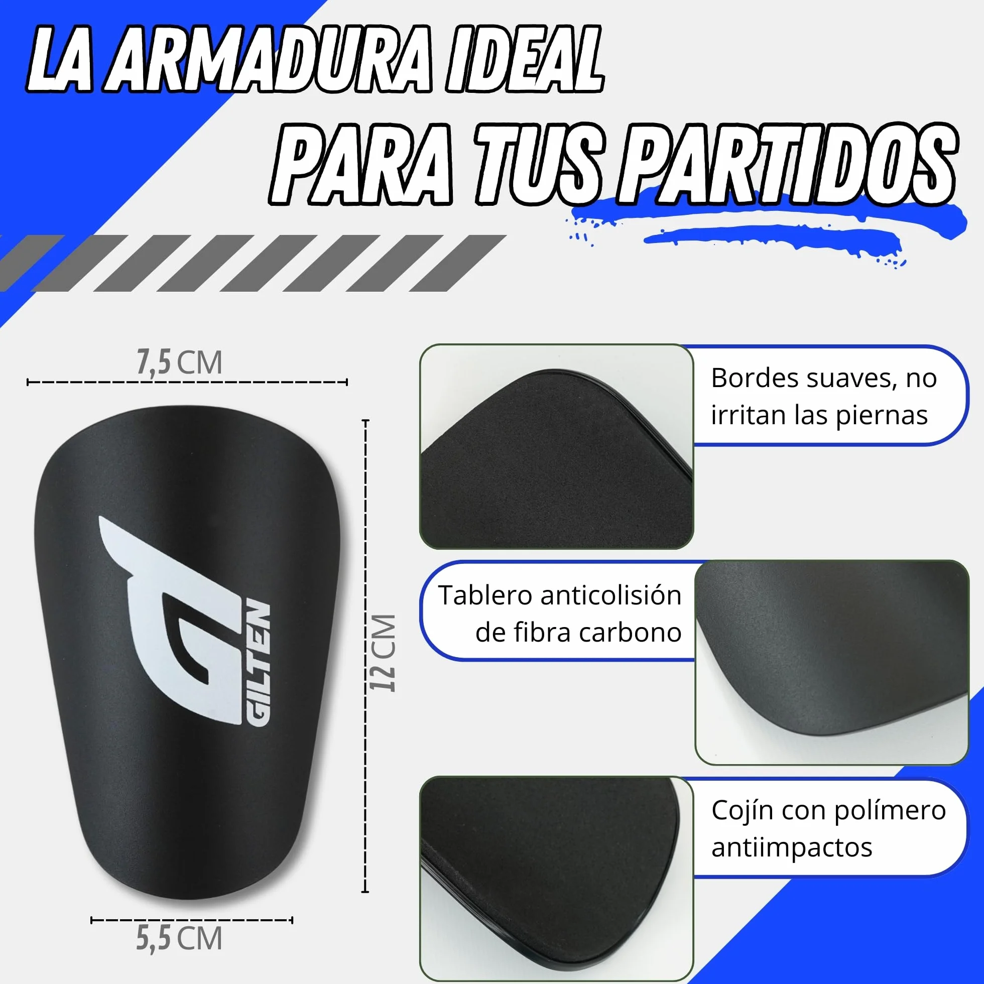 Espinilleras Fútbol con Bolsa Deportiva de Almacenamiento para Niño, Niña, Hombre y Mujer