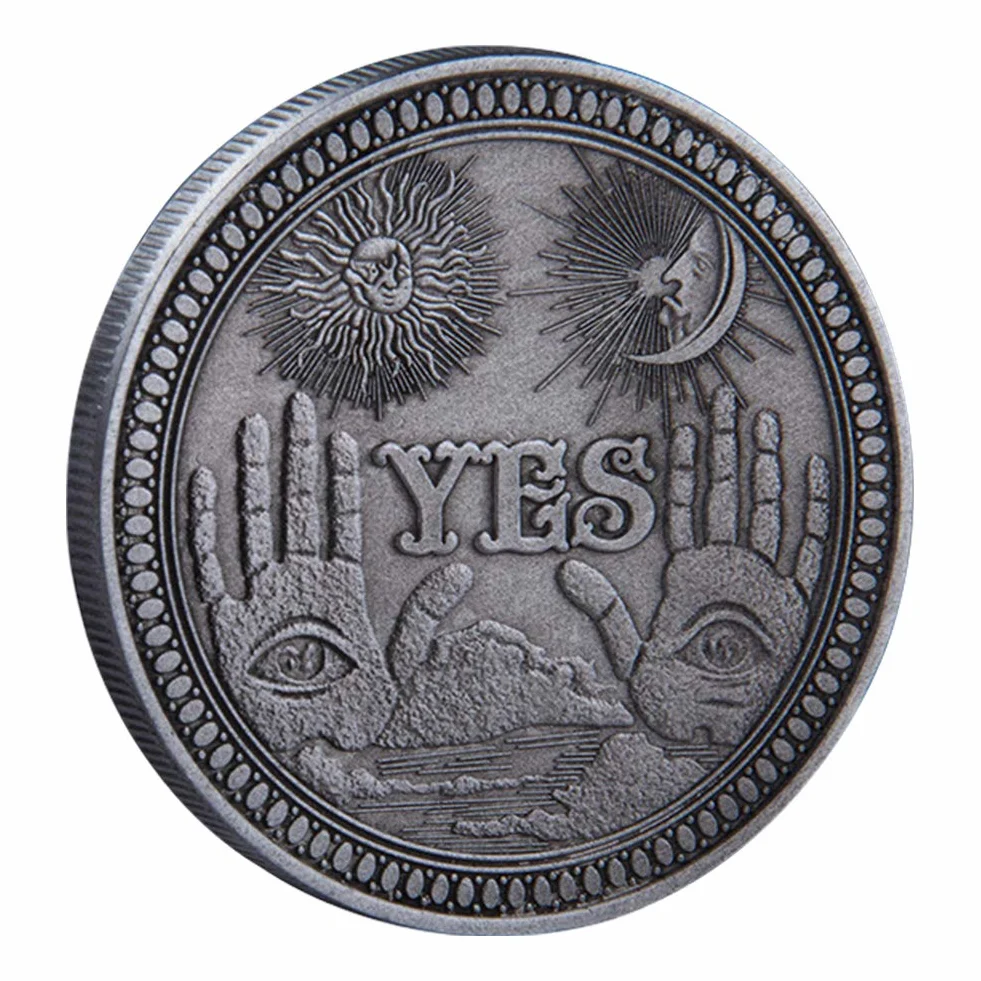 YES/NO Moneda de decisión postal, Sí No Desafío Adornos de Moneda para tomadores de decisiones