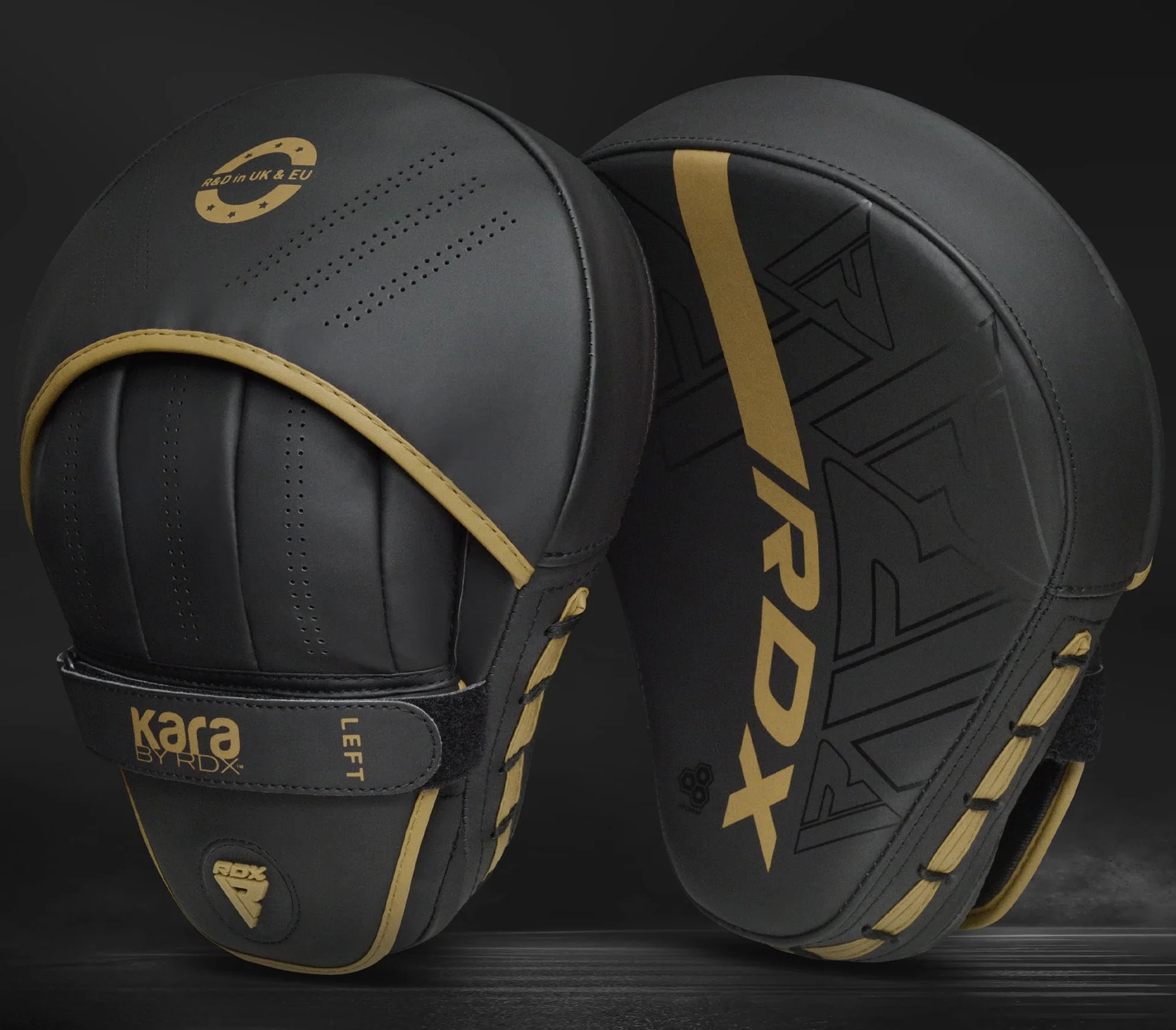 RDX Manoplas de Boxeo Muay Thai MMA Entrenamiento Paos, Maya Hide Cuero Curvadas Boxing Pads