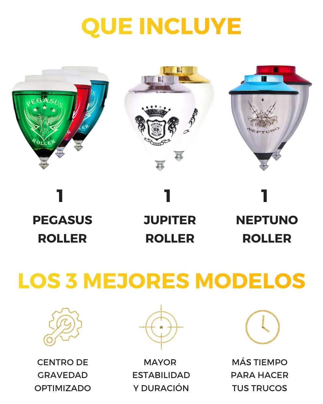 Xtreme - Pack de Tres Trompos Gold Star (Space 008000047)