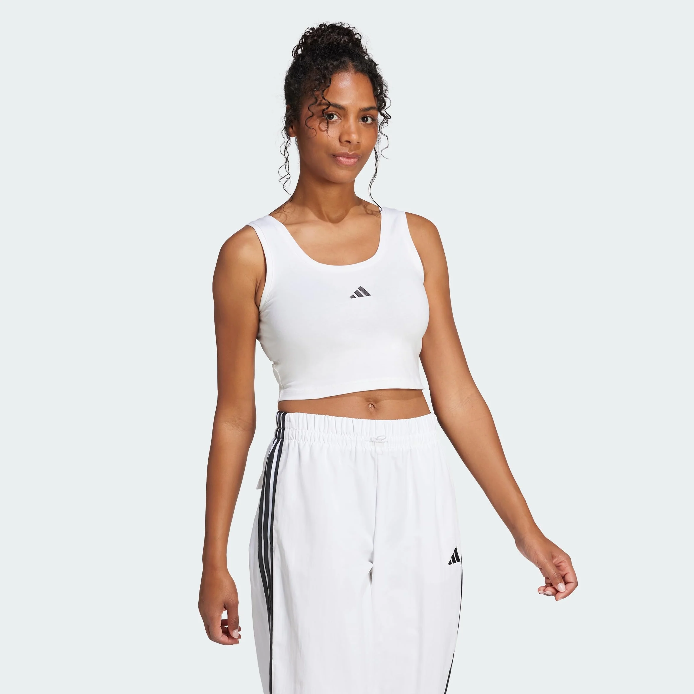 Adidas Women's Camiseta de Tirantes Essentials Small Logo Cotton Lifestyle