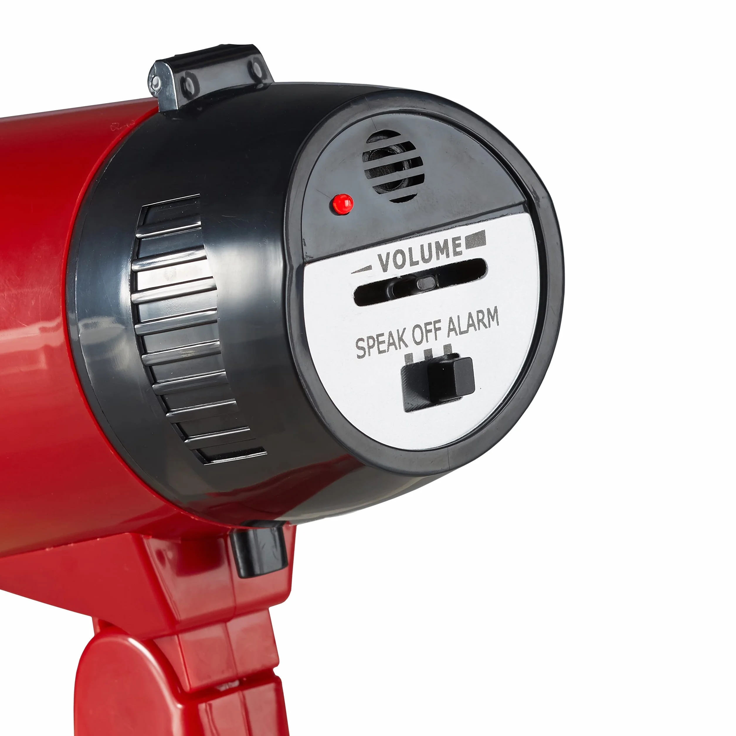 Relaxdays Megáfono 10 W Cuerno de Buey Mango Plegable Correa Plástico Rojo
