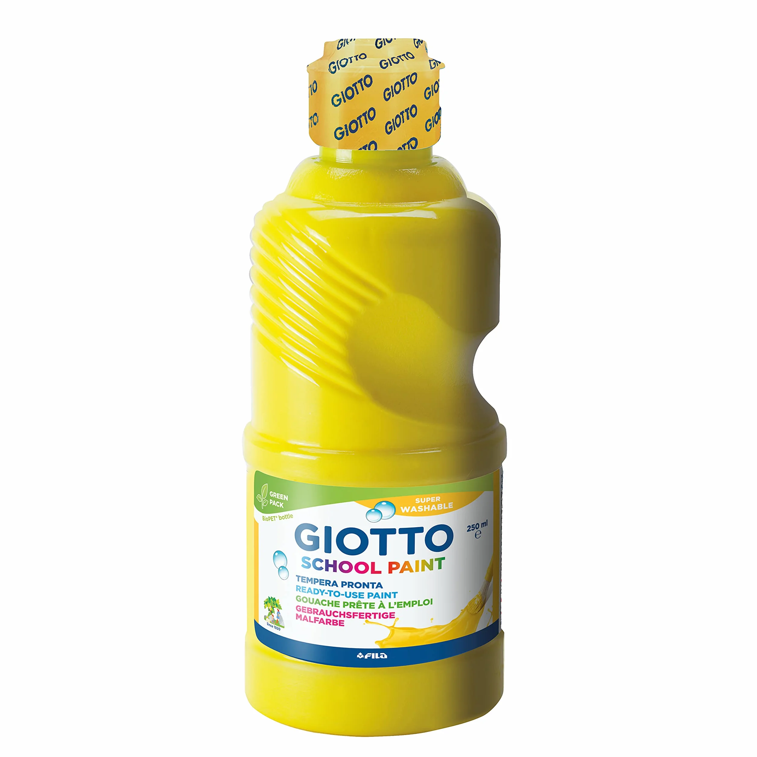 Giotto Témpera Lavable Set 3 x 250 ml (Amarillo + Rojo + Cyan)