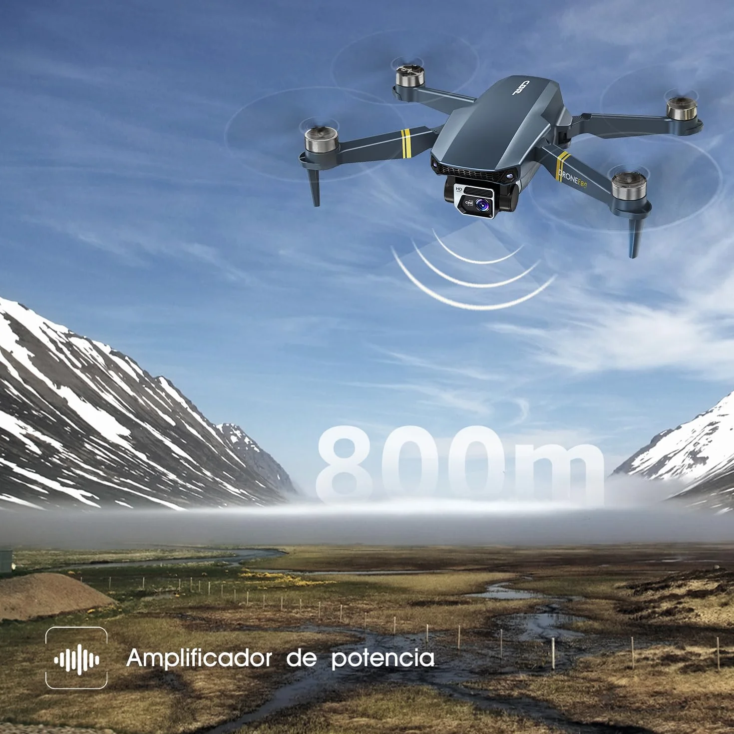 Dron con Cámara 4K HD, 84 Min de Vuelo (3 Baterías), Alcance de 800 m, Seguimiento Automático, Motor Brushless y Hover Automático – Ideal para Principiantes y Adultos
