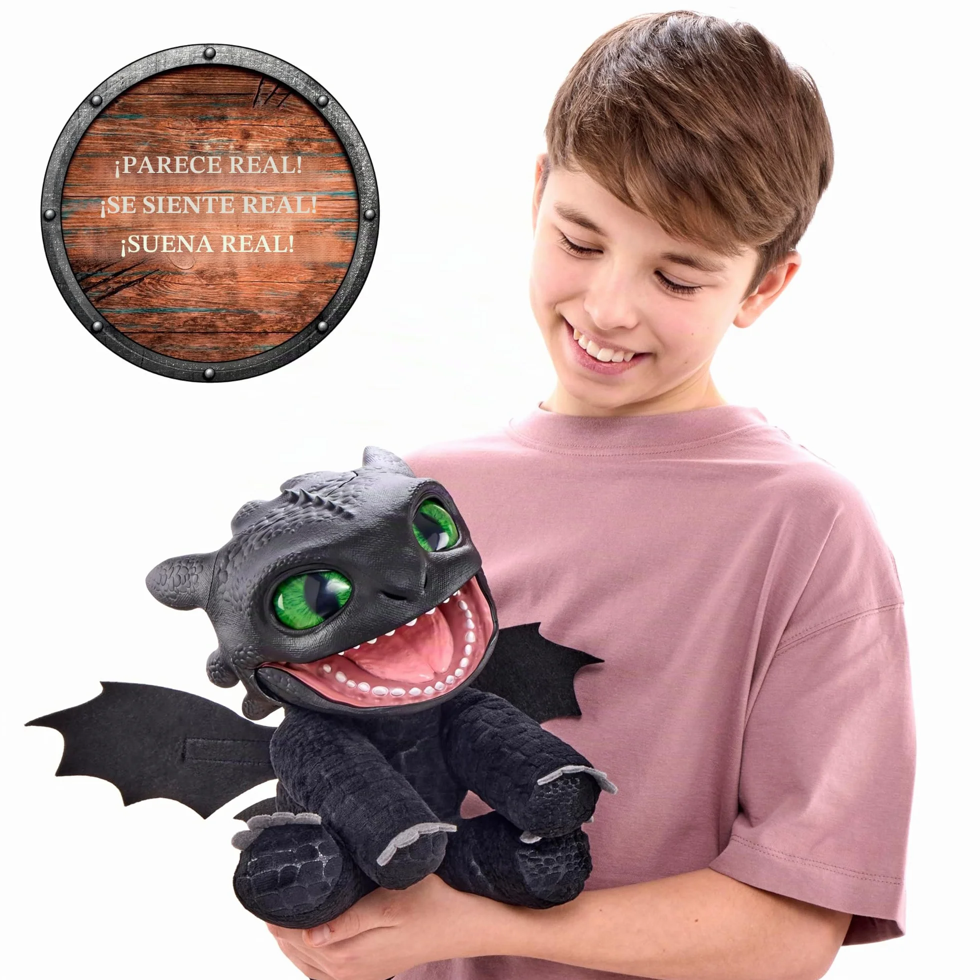 WOW! STUFF HTTYD Toothless Puppetronic de RealFX, Amazing Animatronic Toothless con certificación de Primera edición, se ve, se Siente y Suena Real!, más de 50 Combinaciones de acción y Sonido, 25,5