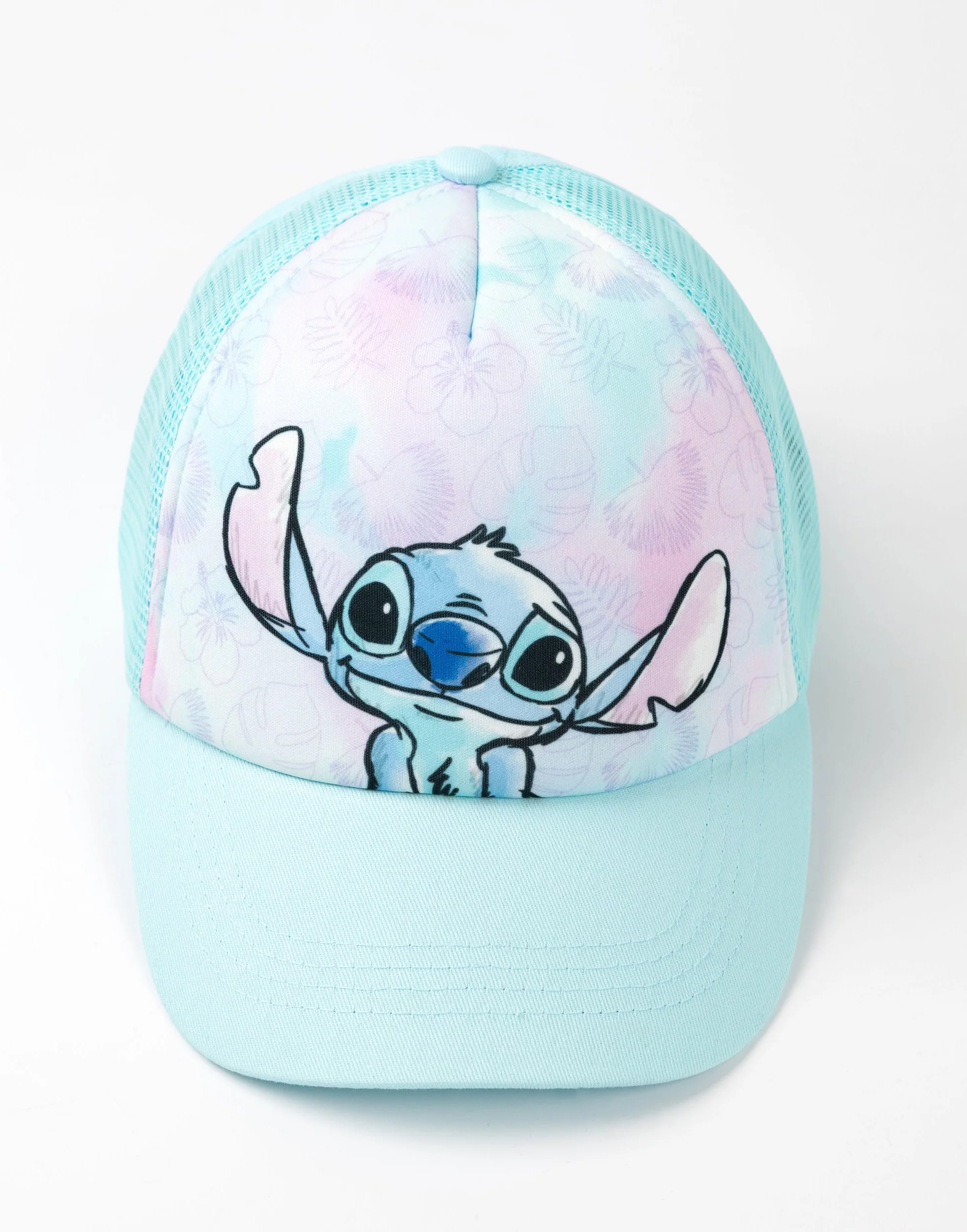 Disney Lilo & Stitch Gorra de béisbol ajustable azul claro para niñas con gráfico de puntada protección solar