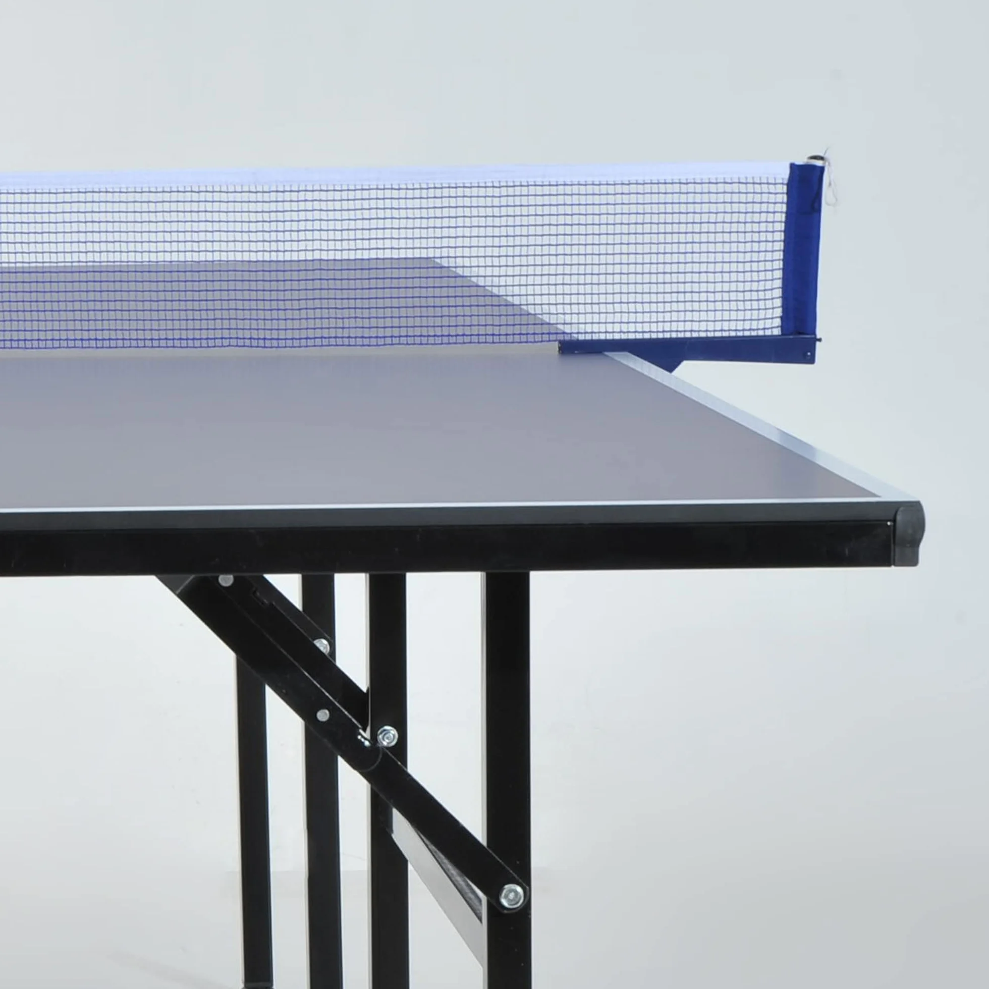Homcom Mesa de Ping Pong Plegable 152.5x274x76cm Tenis de Mesa Acero MDF Azul