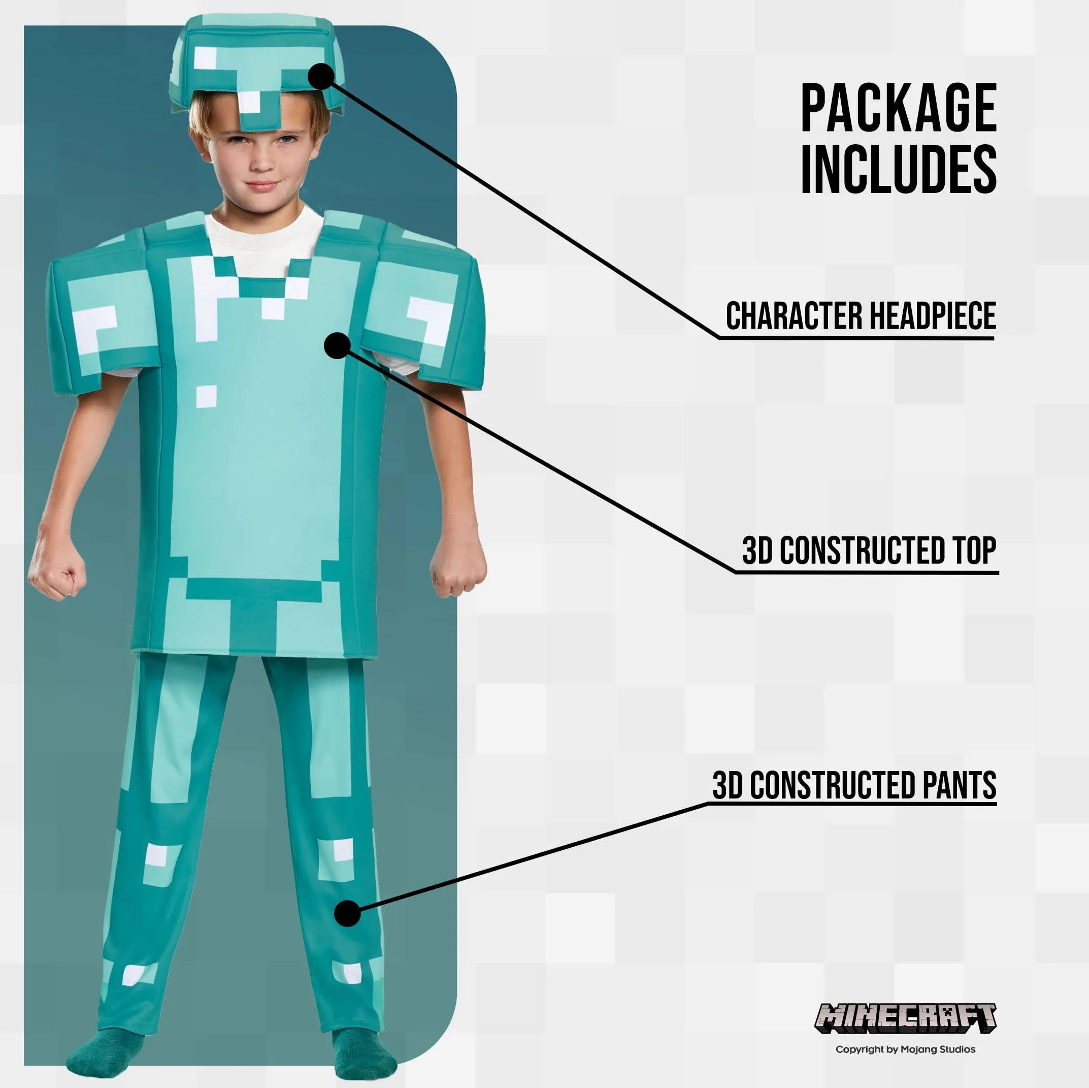 Disguise Minecraft Deluxe Kids - Disfraz (paquete de 1)