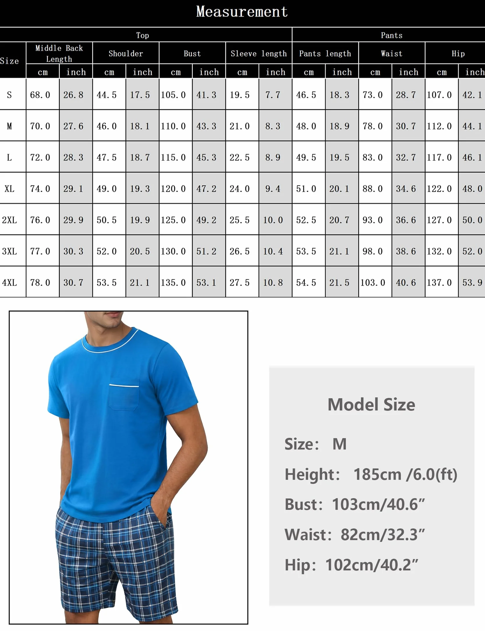 Litherday Pijama Hombre Verano Corto Algodón Conjunto Manga Corta Pantalón Corto 2 Piezas