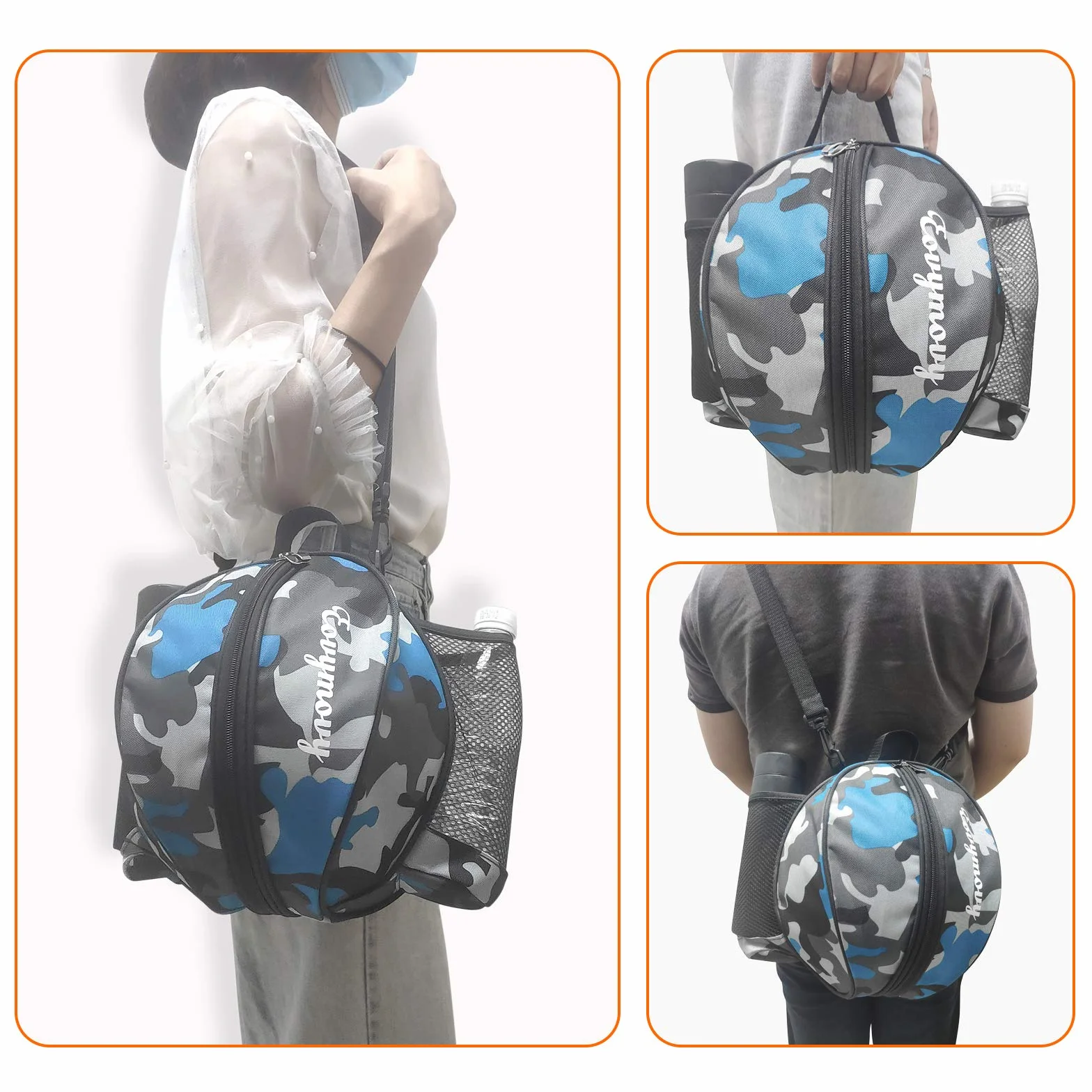 Bolsa de Baloncesto Portátil, Bolsa de Hombro para Balón de Baloncesto, Fútbol y Voleibol