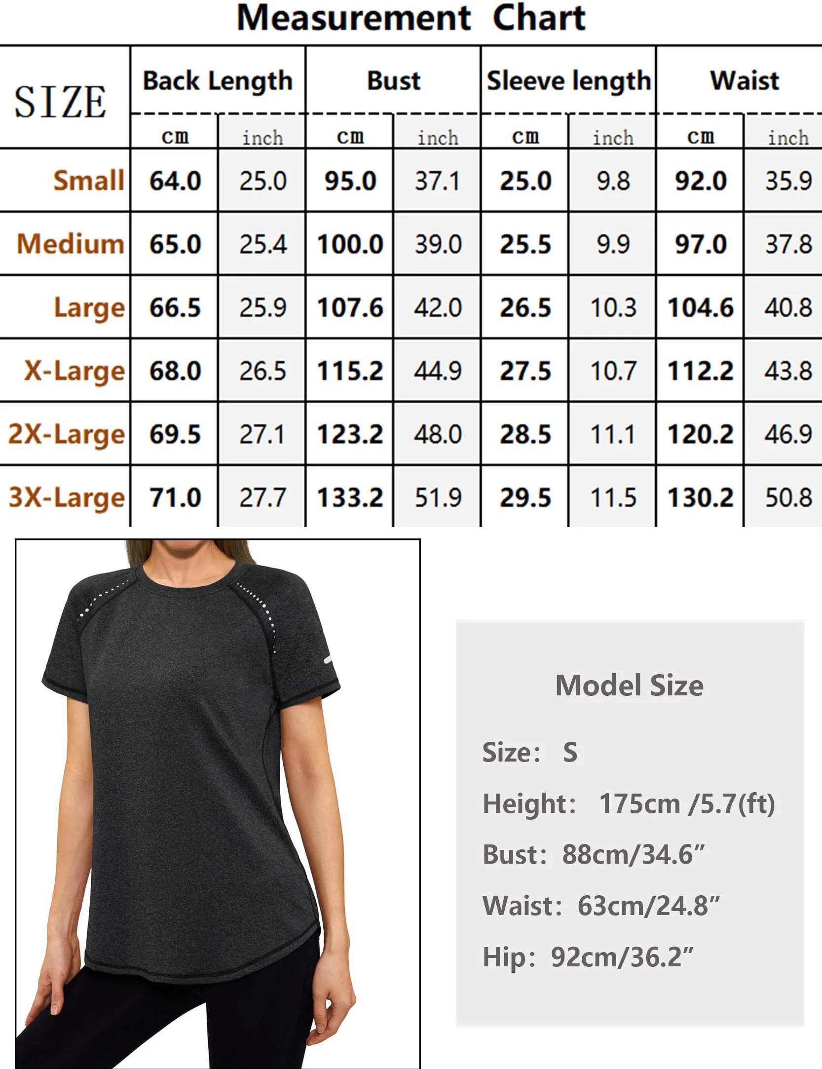 Gyabnw Camiseta Deporte Mujer Manga Corta Cuello Redondo Tira Reflectante Dobladillo Curvo Top Running Yoga Fitness