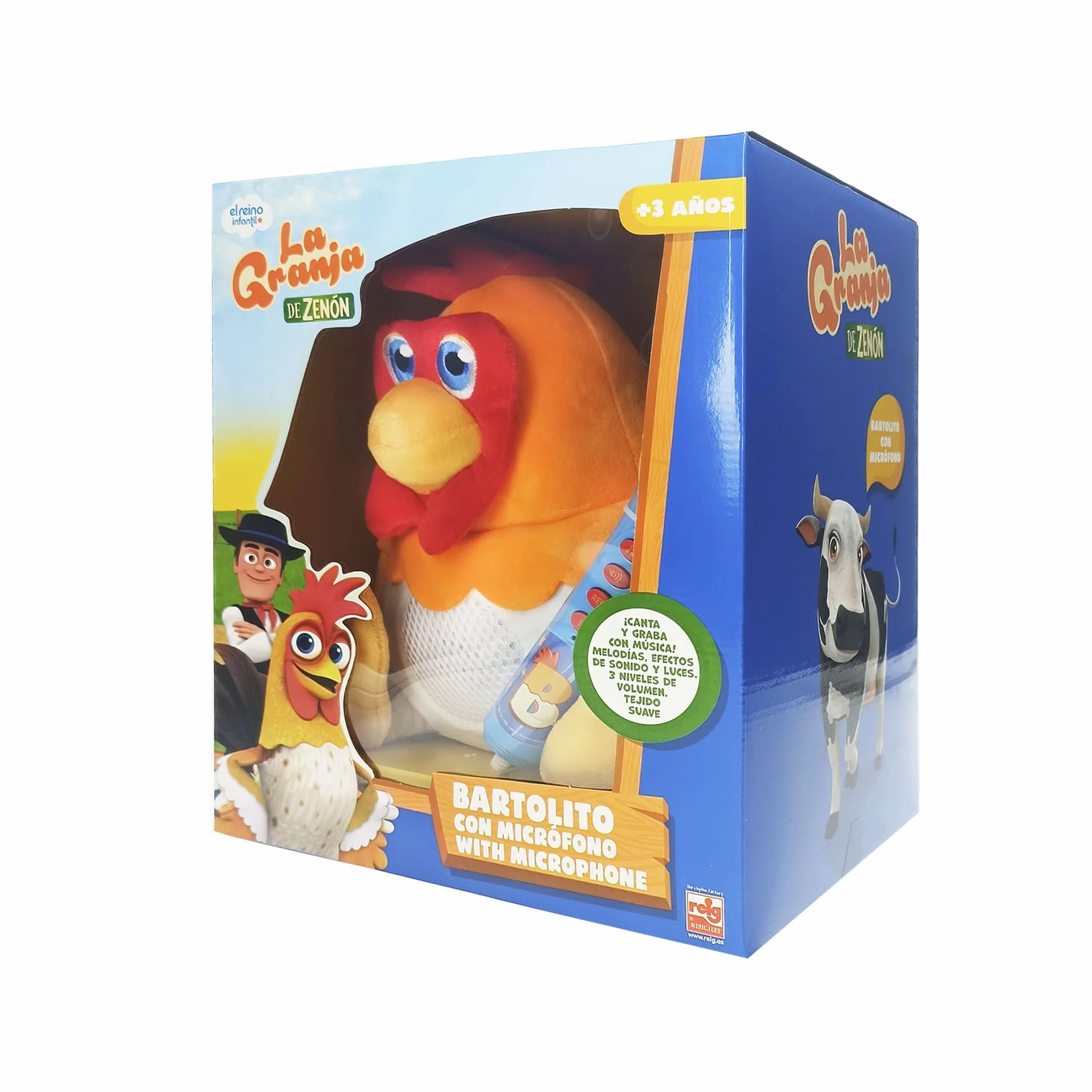 Gallo Bartolito con micrófono. La Granja de Zenón (Reig4935)