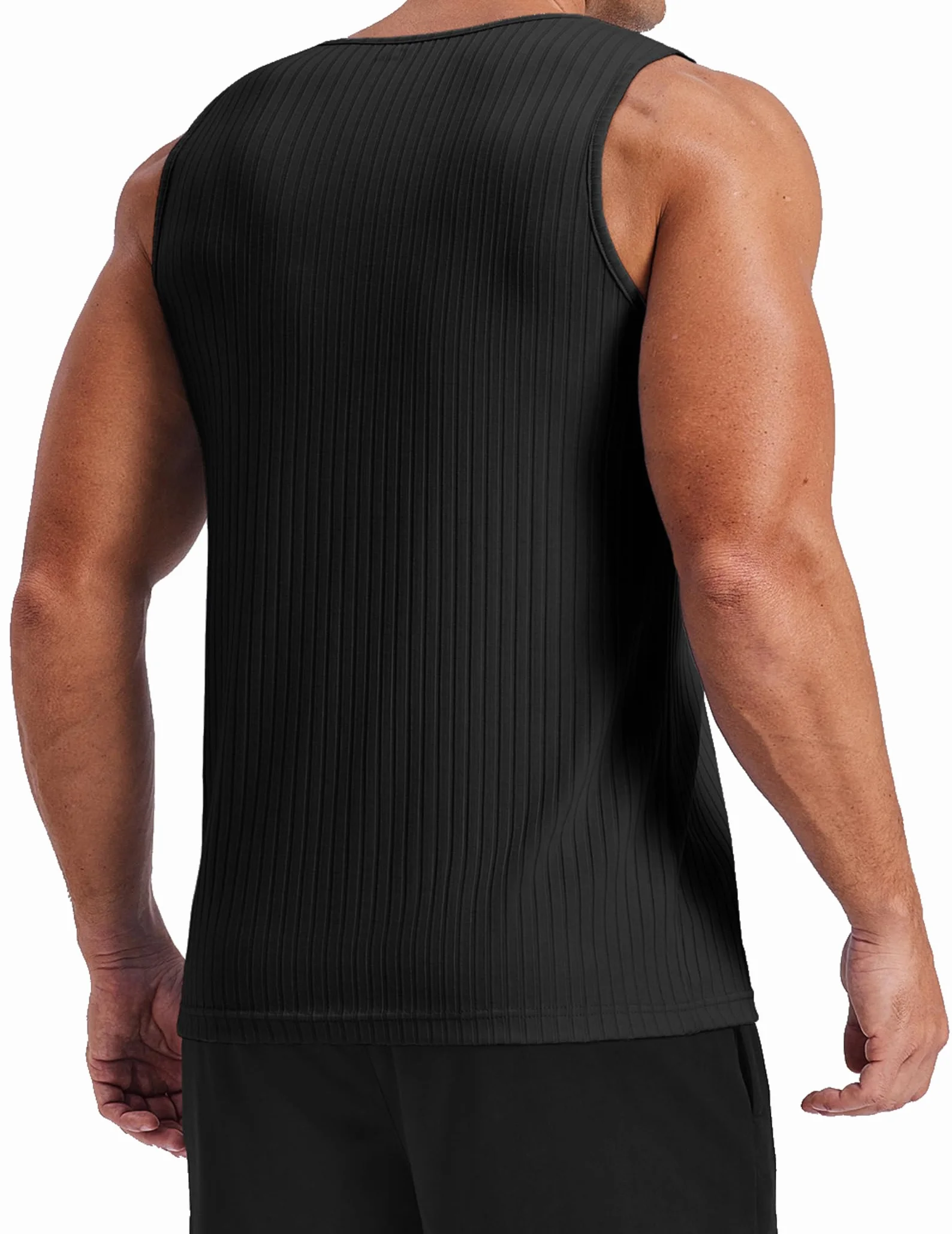 PINSPARK Musculosa de Punto para Hombre Top Sin Mangas Transpirable para Gimnasio Running