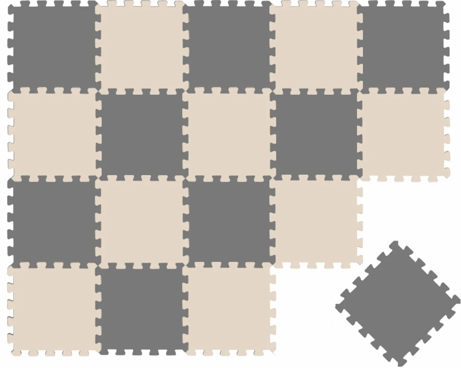 LittleTom 18 Piezas Alfombra Bebé 30x30 Colchoneta Espuma EVA Puzzle Antideslizante