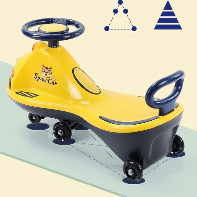 Patinete eléctrico con Ruedas LED Intermitentes, Capacidad de 140 kg, dirección Flexible, Ideal for Exteriores. Triciclo