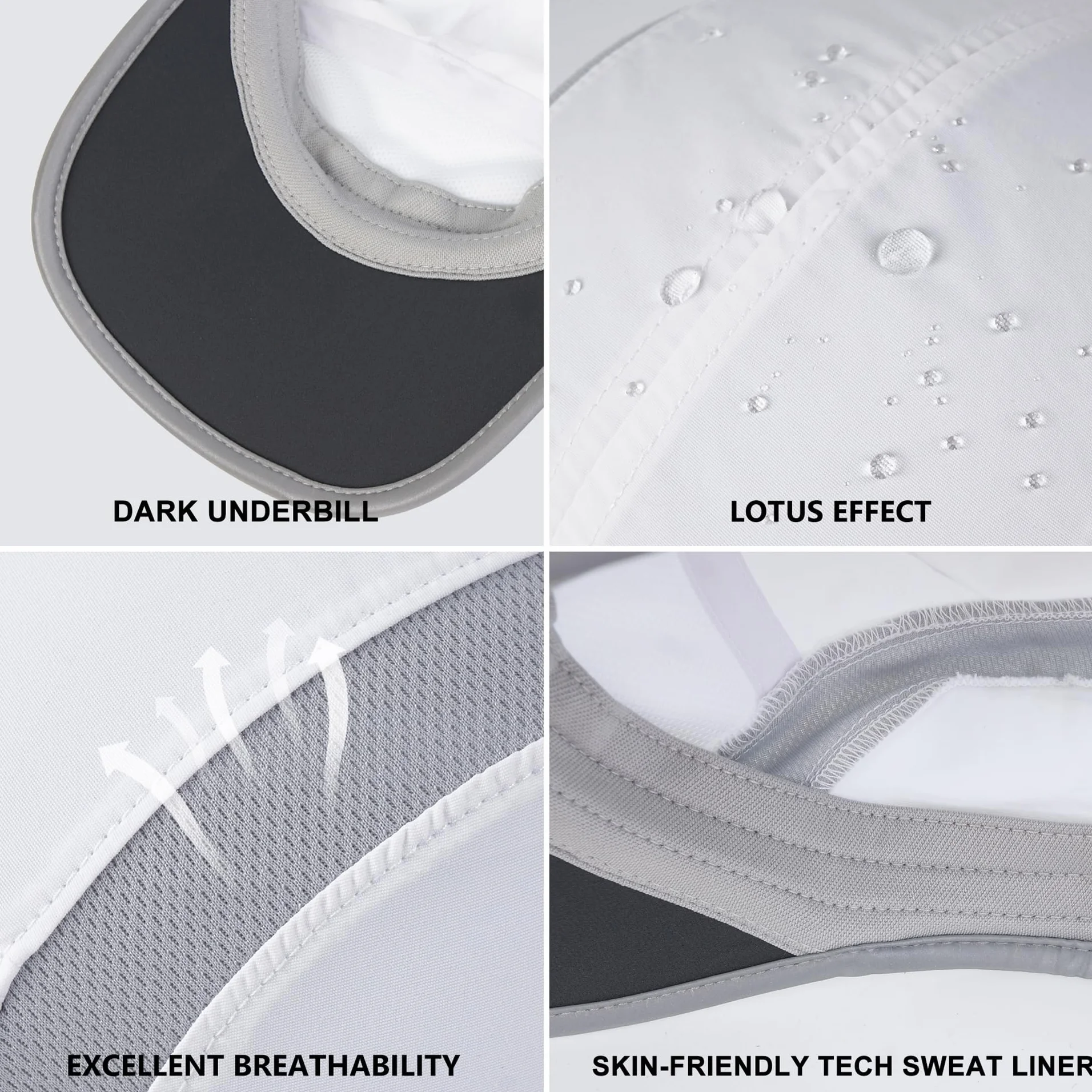 UPF50+ Folding Outdoor Hat Reflective Breathable Sport Cap