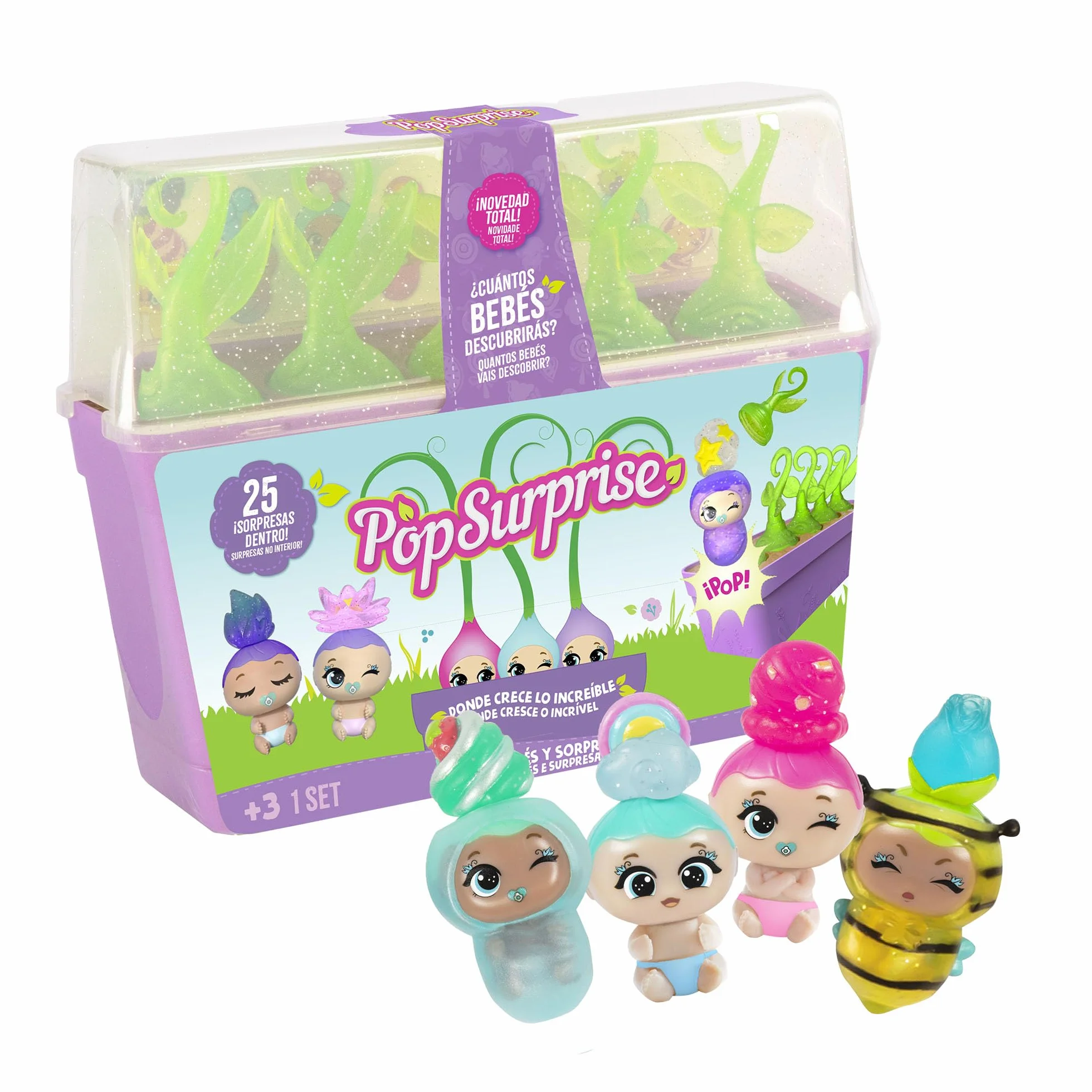 Bizak Pop Surprise Mega Set Bebés y Sorpresas, 5 cápsulas con bebés, Accesorios y Piscina, Gender Reveal, Disfraces Intercambiables, +50 para coleccionar, a Partir de 3 años (64580002)