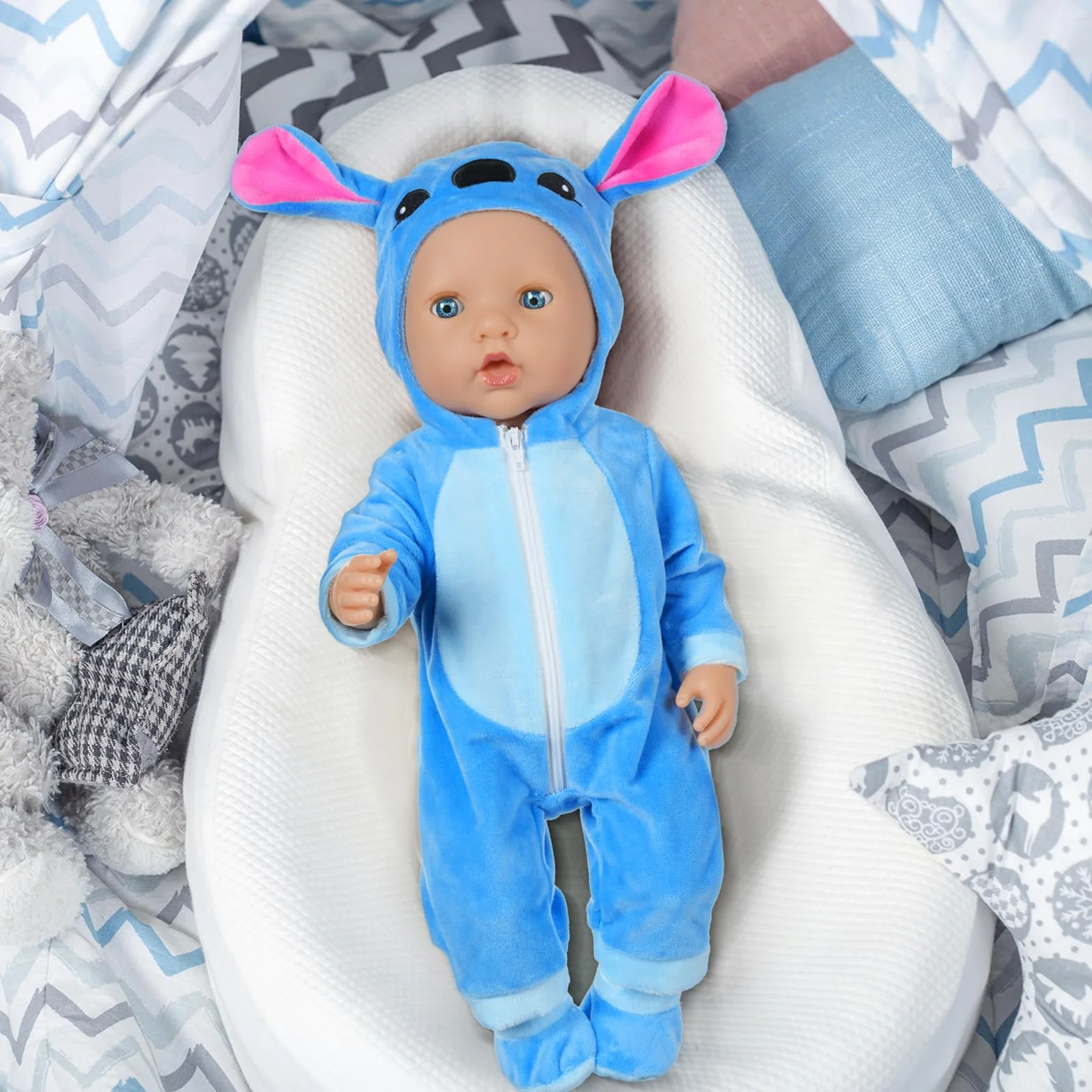 Aolso Ropa para Muñecas Bebé，Ropa para Muñecos Bebé de 35cm-45cm，Conjunto de Ropa de Muñeca,Juego de Disfraz de Muñeca para Niños y Niñas,Accesorios para Muñeca(no muñecas)-Puntada