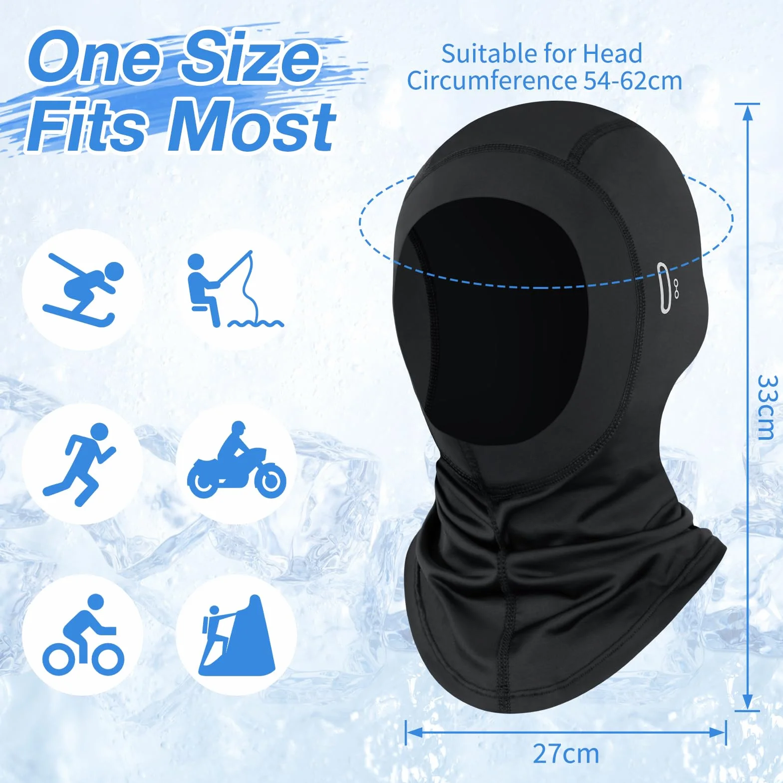 MELLIEX Verano Pasamontañas para Hombre y Mujer, Balaclava Seda de Hielo para Ciclismo Moto
