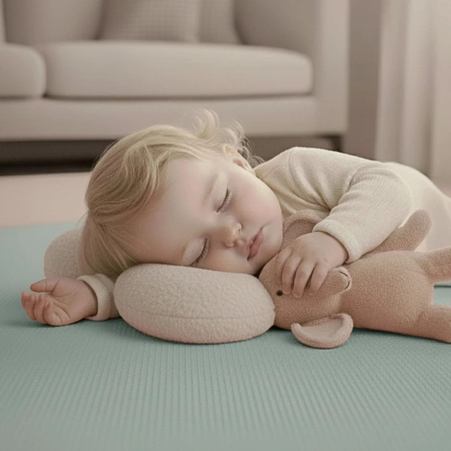 LittleTom 18 Piezas Alfombra Bebé Desde el Primer Mes - 30x30 Colchoneta de Espuma EVA Acolchada - Superficie Puzzle Antideslizante para Niños Pequeños - Suelo Protector para la Habitación Infantil