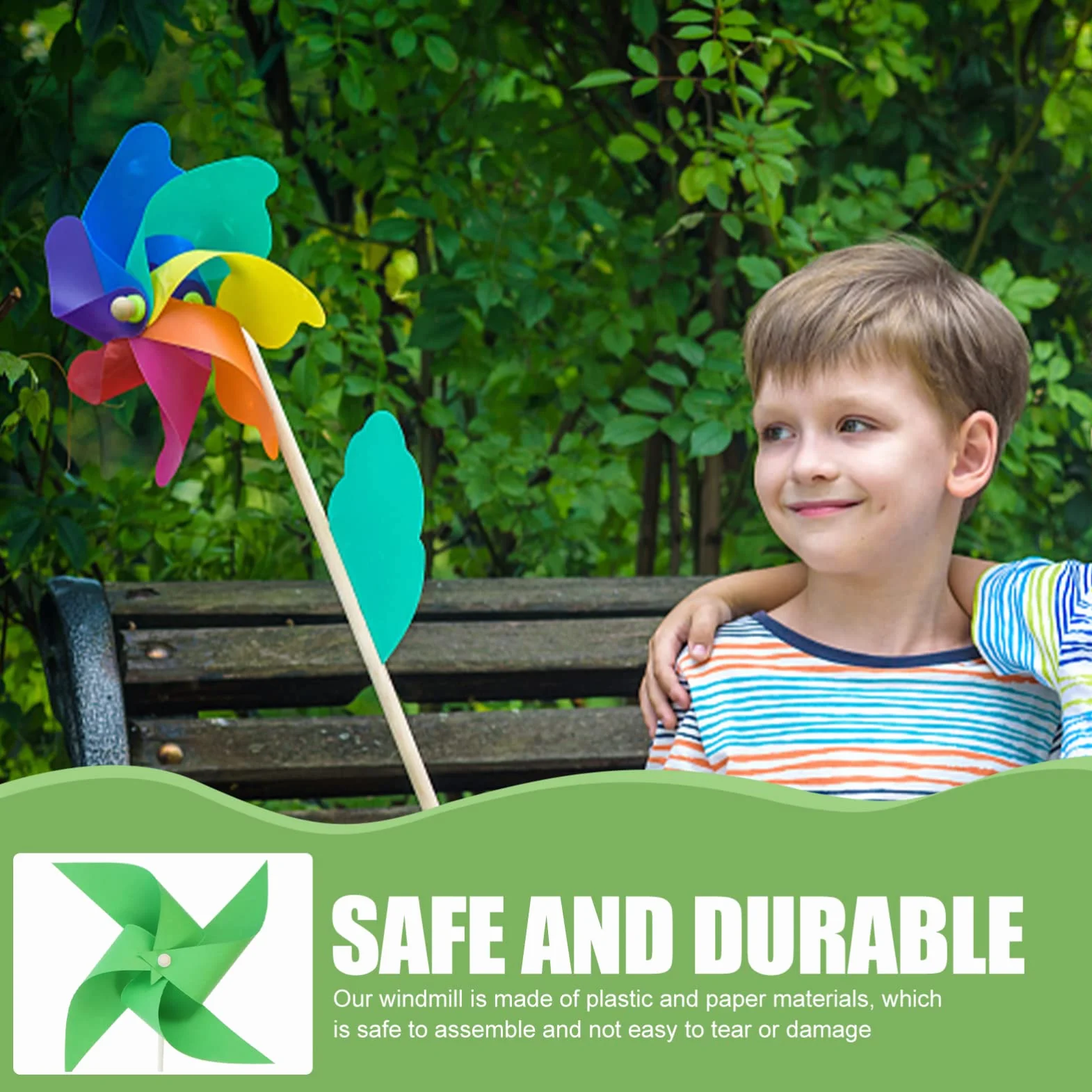 COHEALI Molinillos de Viento de Papel para Niños 8 Piezas Colores Mezclados para Manualidades Creativas Montaje y Dibujo Juguetes Educativos para Fiestas y Actividades Familiares