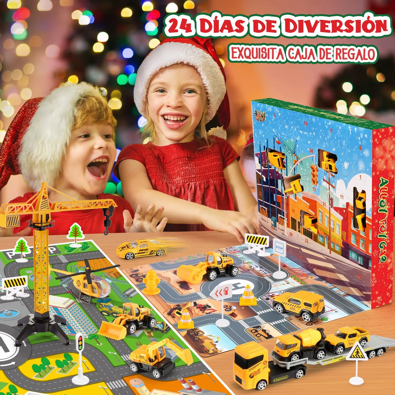 Calendario Adviento Coches 2025, Juguetes Niños 1 2 3 4 5 6 Años Juguetes de Coches Regalo Niño 1 2 3 4 5 6 Años Regalos Cumpleaños Niñas 1-6 Años Juegos Para Niñas De 1-6 Años Calendario Niños