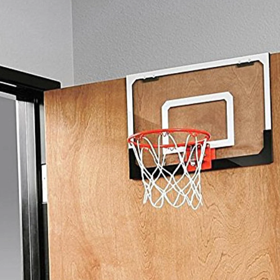 Canasta Baloncesto Infantil, Canasta Baloncesto Interior, Mini Canasta Baloncestos Habitacion con 4 Pelotas y Bomba, Canasta Baloncestos Exterior Pared para 5 años+ Niño y Adultos - Rojo