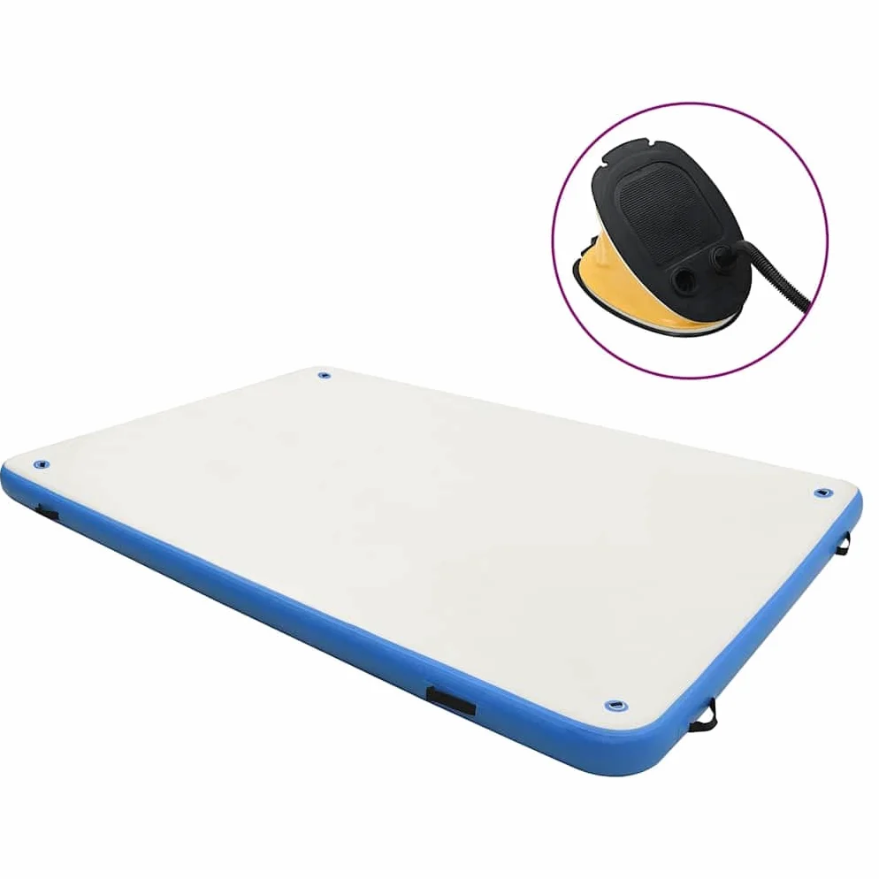 Plataforma Flotante Inflable Azul y Blanco