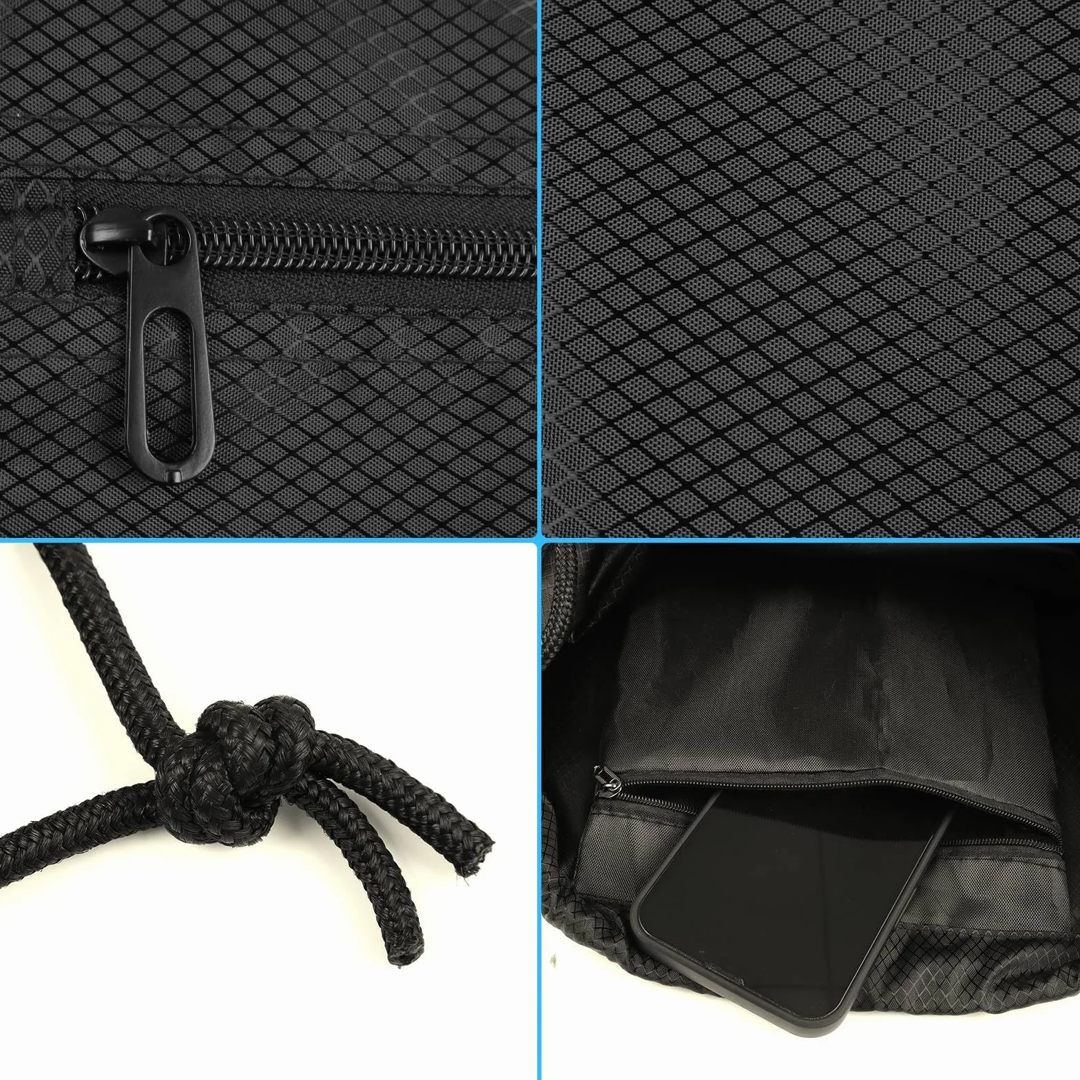 Mochila Deportiva con Cuerdas Gym Sack Unisex para Hombre Mujer