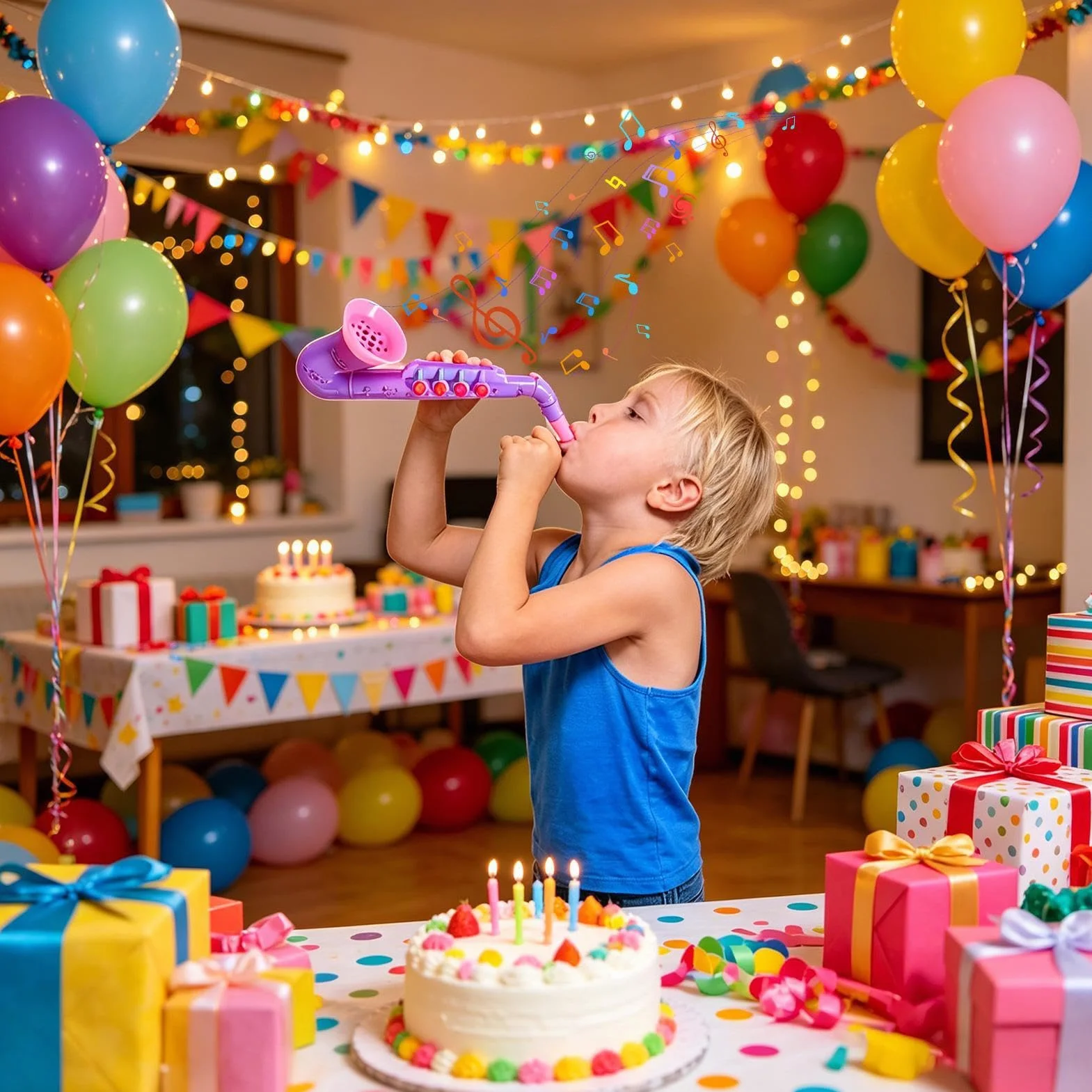 Saxofón de ,Seguro y Realista - Instrumento Musical De Saxofón - para Pequeños Principiantes Juego de Roles y Actuación Accesorios de Práctica en Casa y Preescolar Infantil