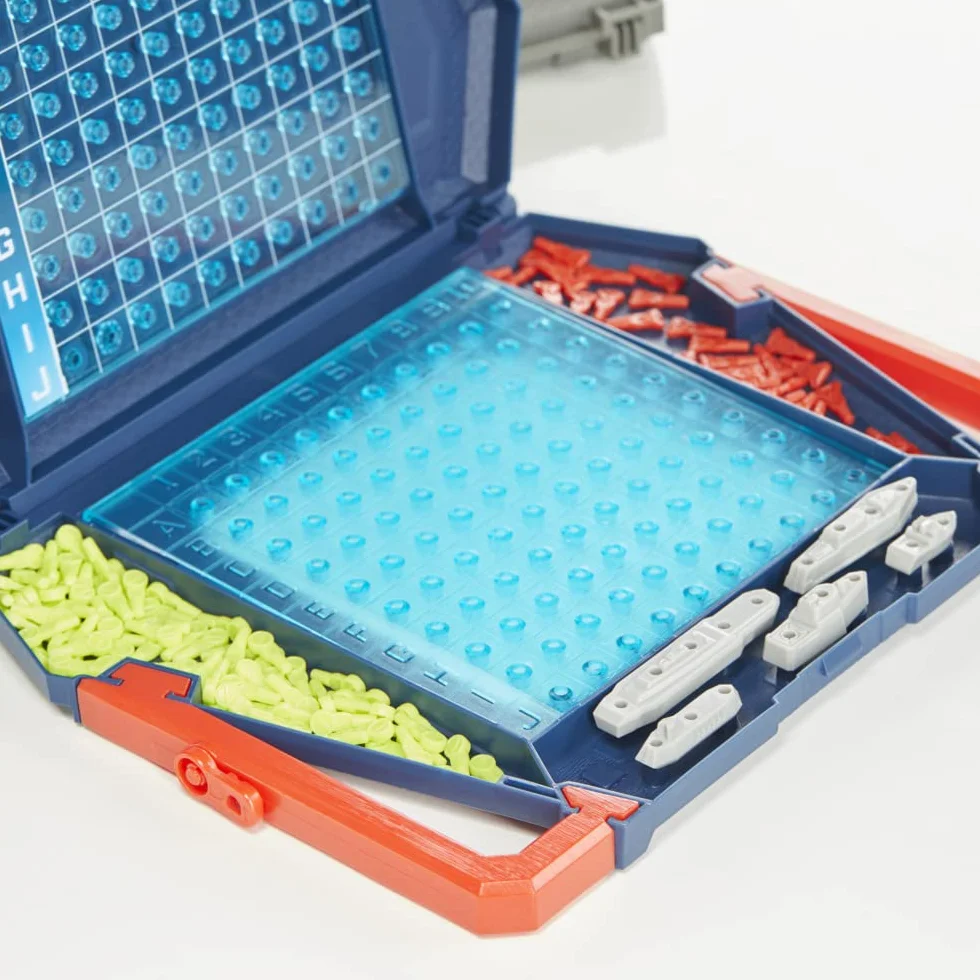 Juego de Mesa clásico Hundir la Flota, Juego de Estrategia a Partir de 7 años, Divertido Juego Infantil para 2 Jugadores