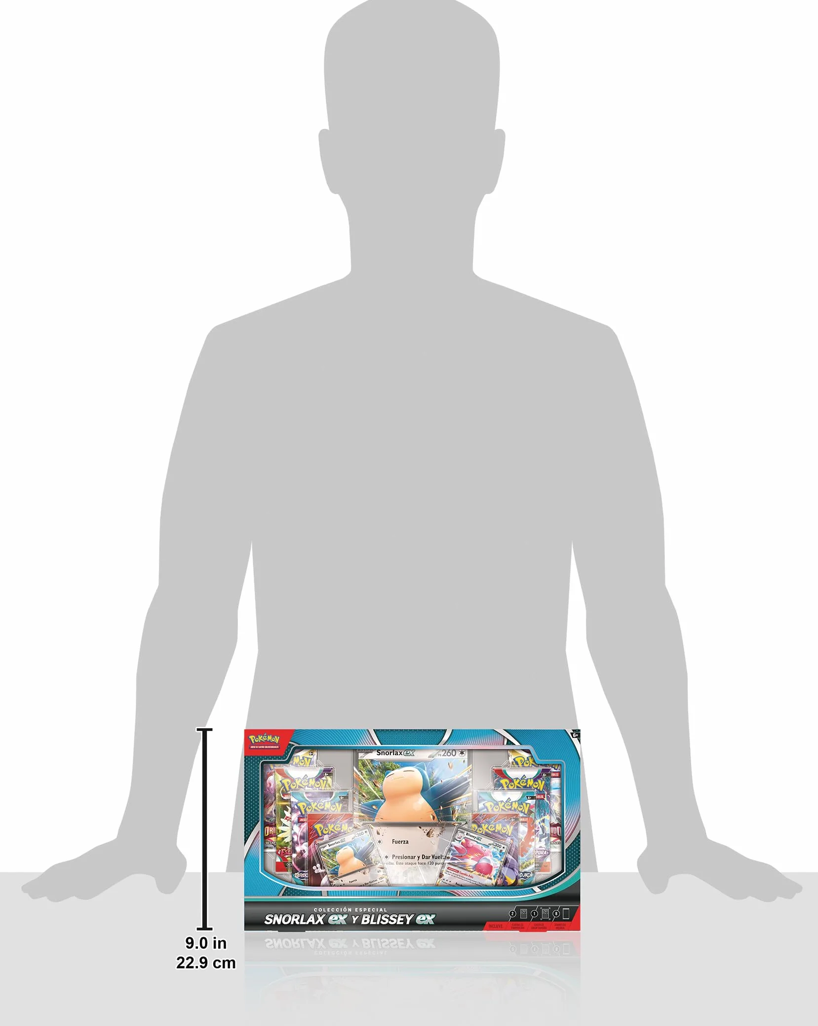Pokémon: Colección Especial Snorlax ex y Blissey ex de JCC Pokémon (2 Cartas holográficas de promoción, 1 Carta holográfica de Gran tamaño y 8 Sobres de Mejora)