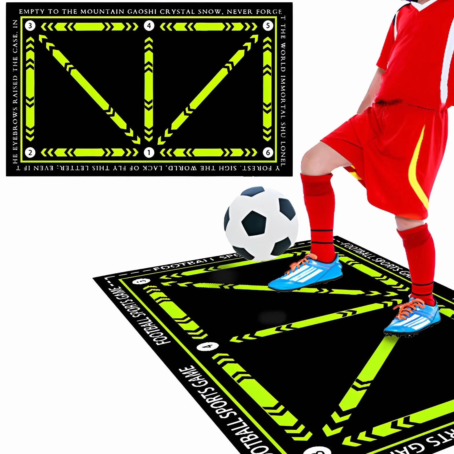 Estera de Entrenamiento de Fútbol Antideslizante 60x90 cm Verde para Regatear
