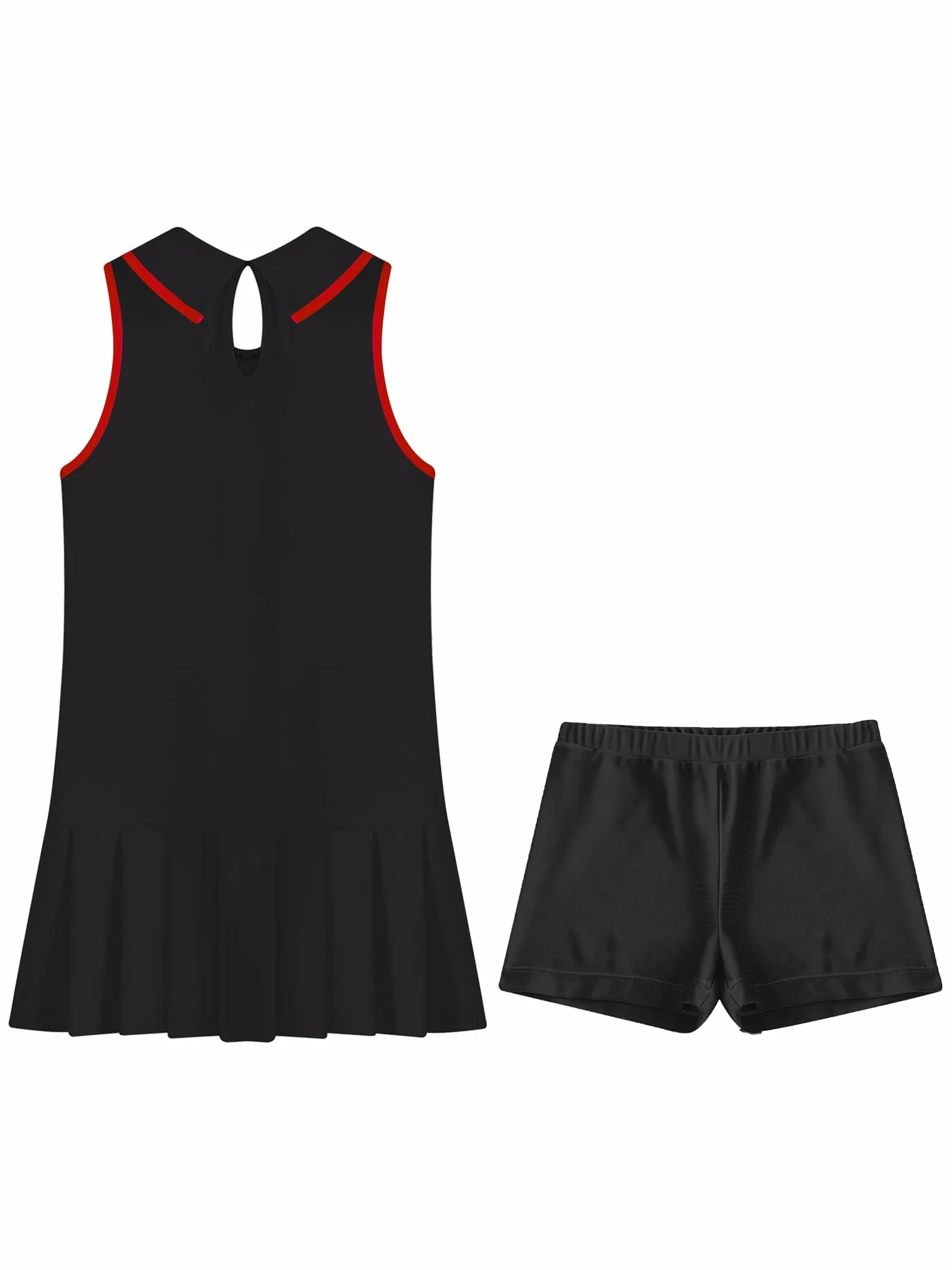Vestido de tenis sin mangas para niña ropa deportiva de verano bádminton correr entrenamiento