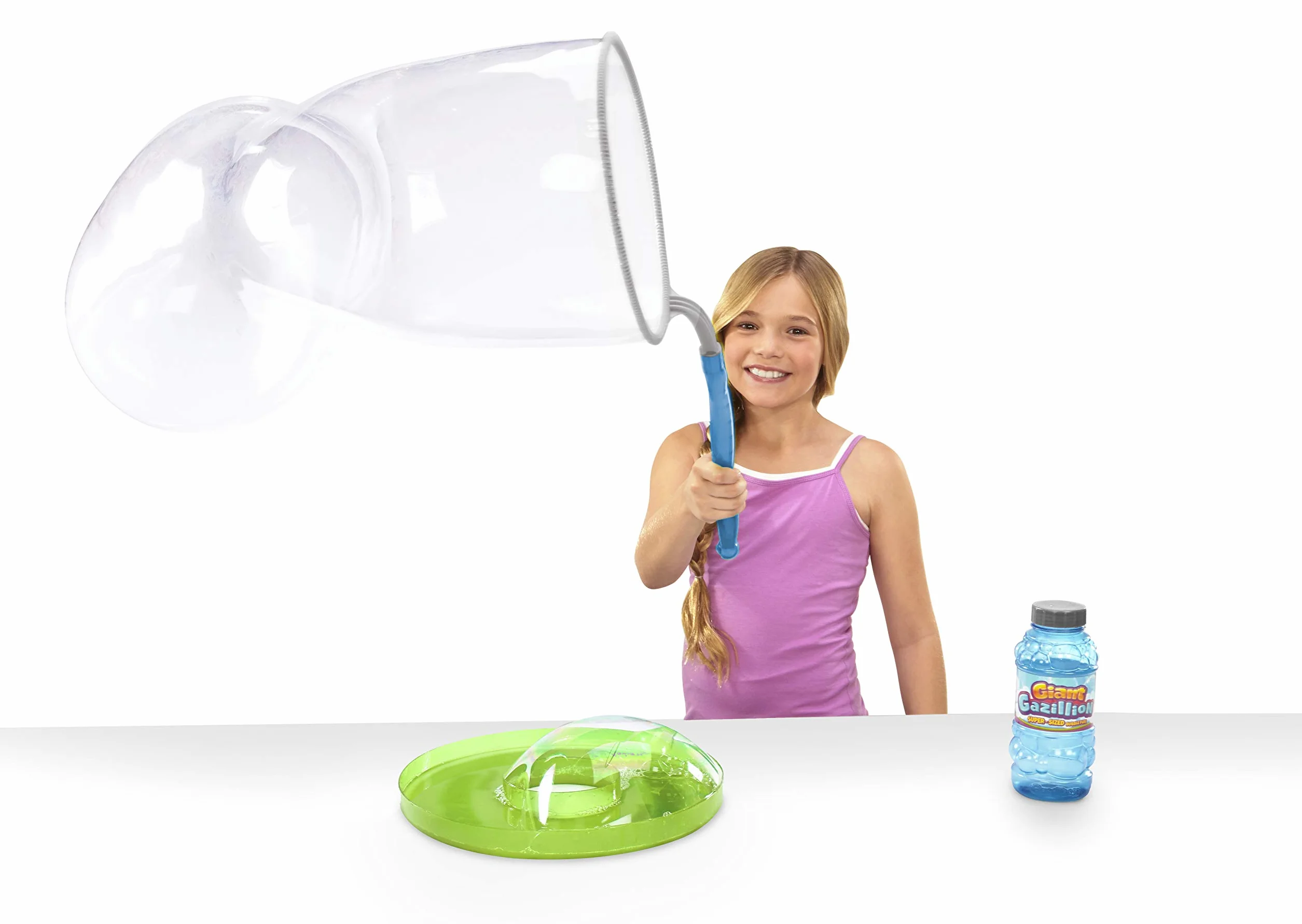 Gazillion - Varita de Burbujas Gigantes con 2 litros solución para Burbujas, Azul, Verde