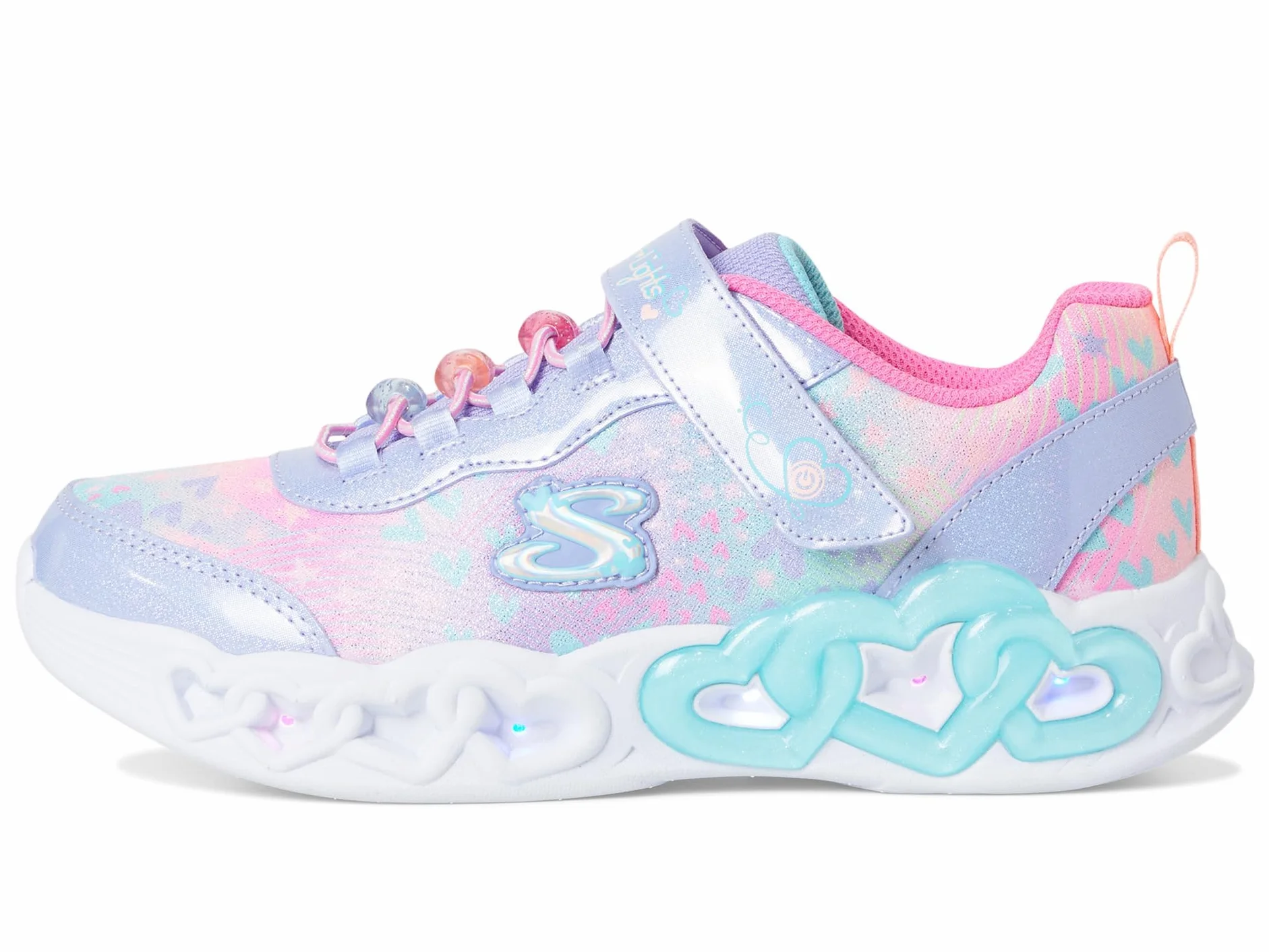 Skechers Infinite Heart Lights Zapatillas para niñas