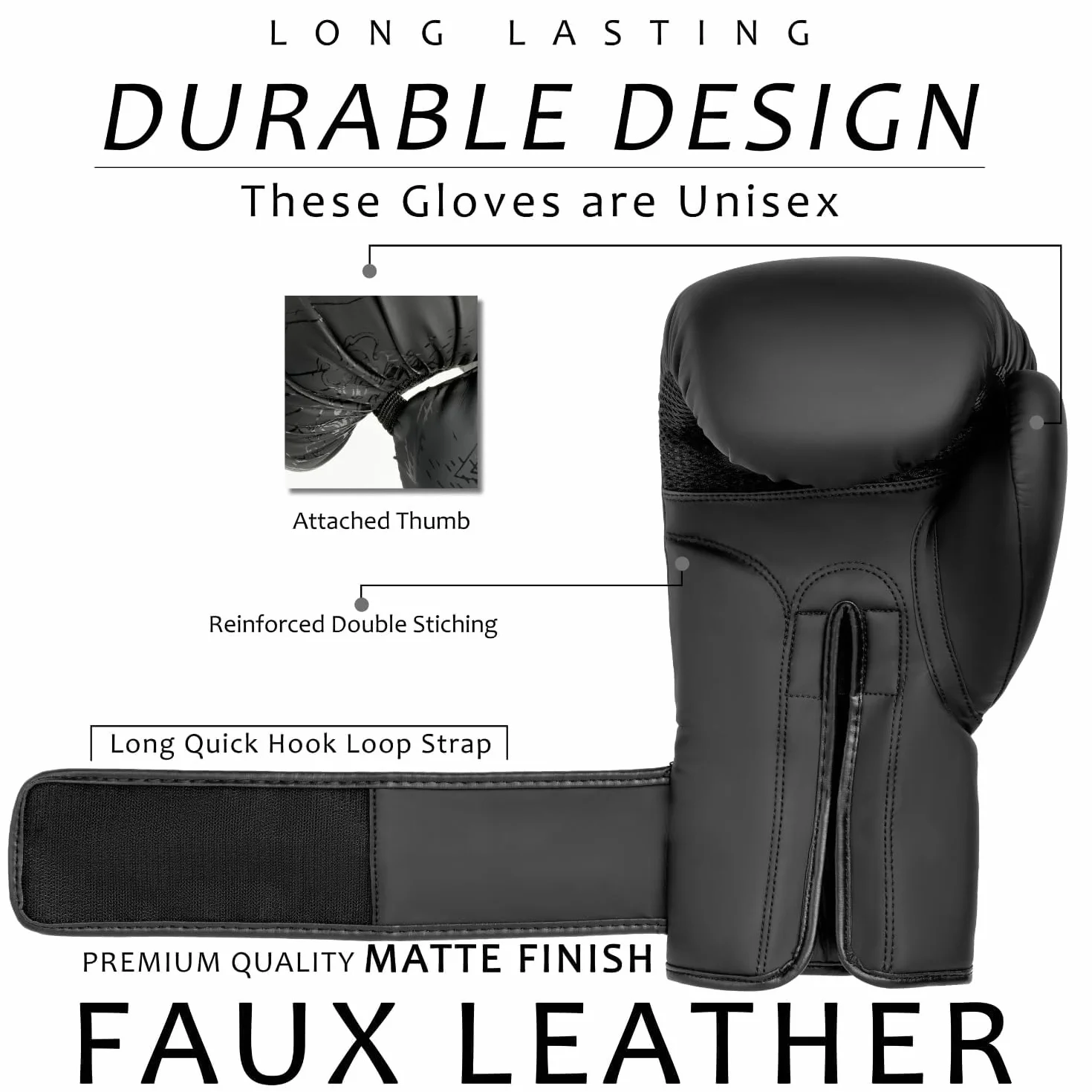 EVO Fitness Profesional Guantes de Boxeo con Vendas de Cuero para Hombre Mujer Muay Thai Kick Boxing