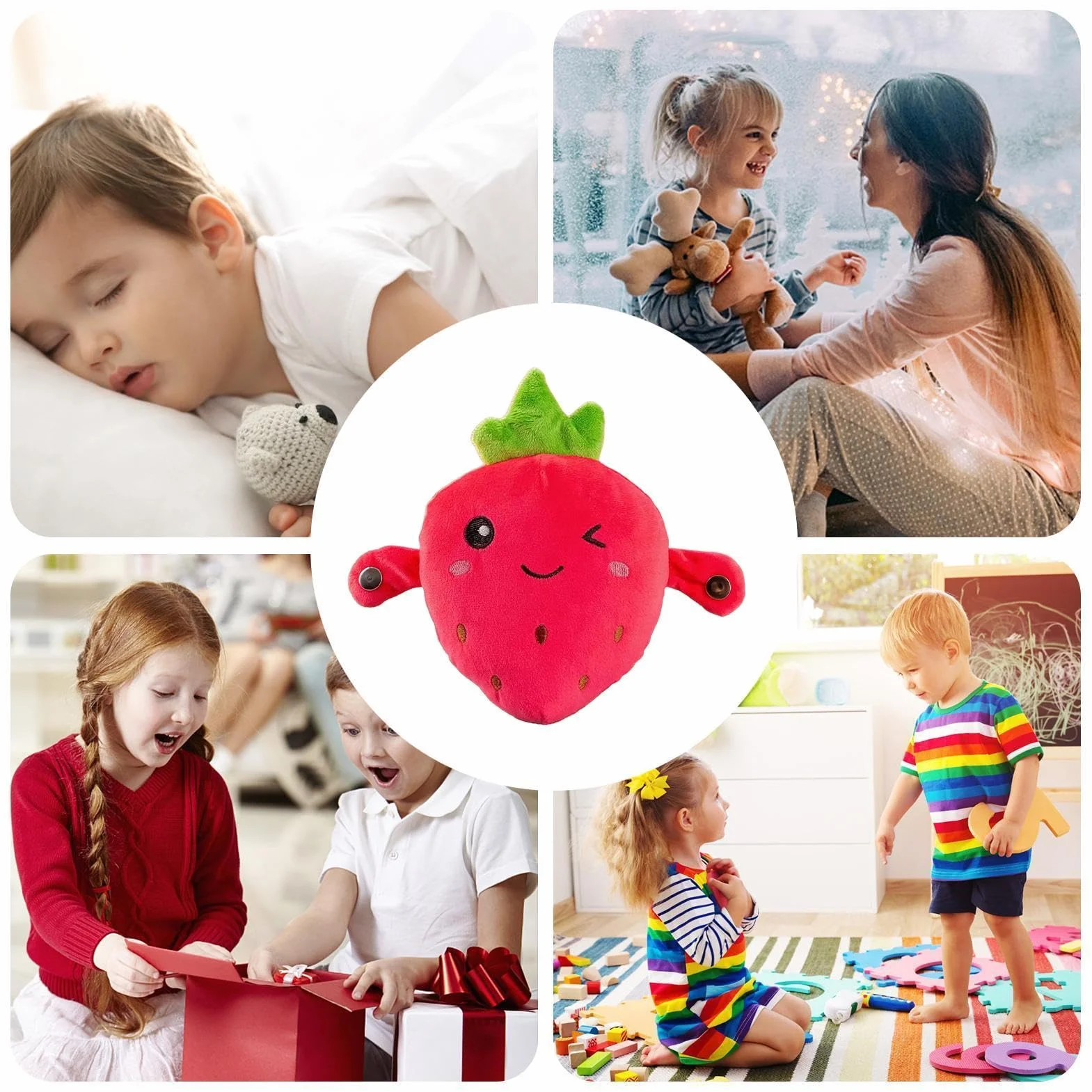 Genérico Interactive Music Plush Toy, Juguetes Bebes 6-12 Meses, Fruit & Banana Plush - De Piano Musical De Peluche, Peluches Táctiles Plátano Y Fruta para El Aprendizaje & Niños